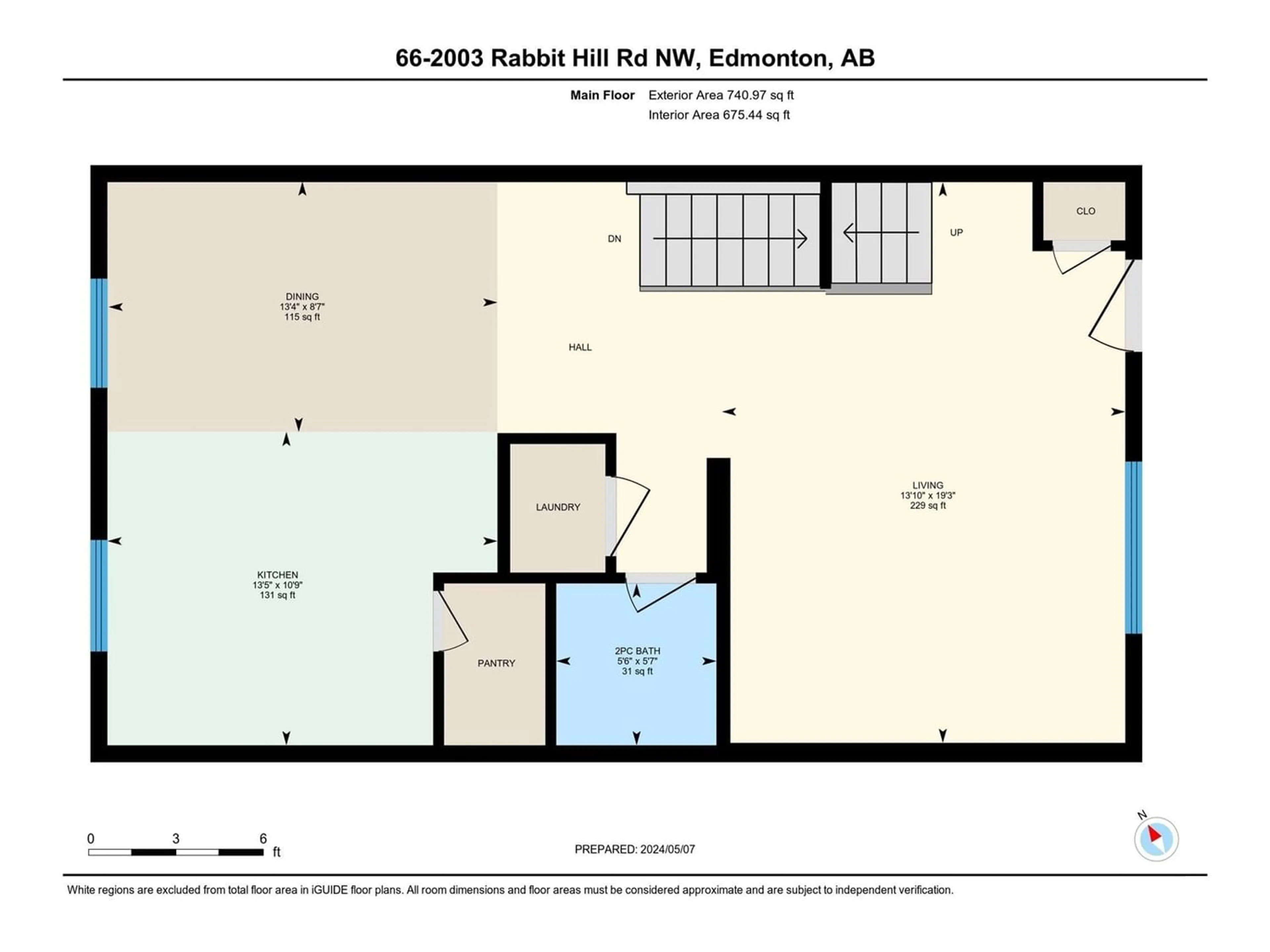 Floor plan for #66 2003 RABBIT HILL RD NW, Edmonton Alberta T6R0R7