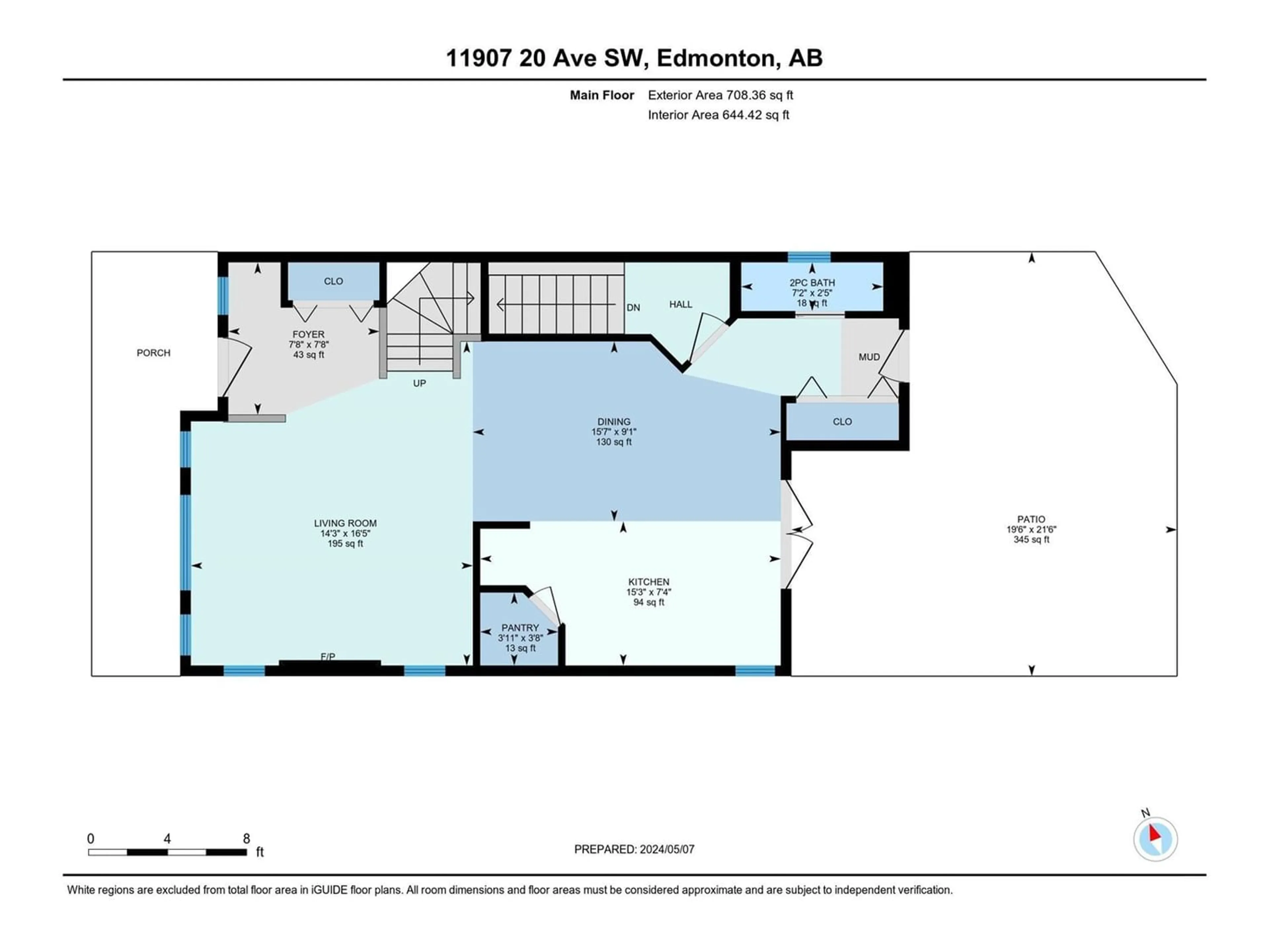 Floor plan for 11907 20 AV SW, Edmonton Alberta T6W0E1