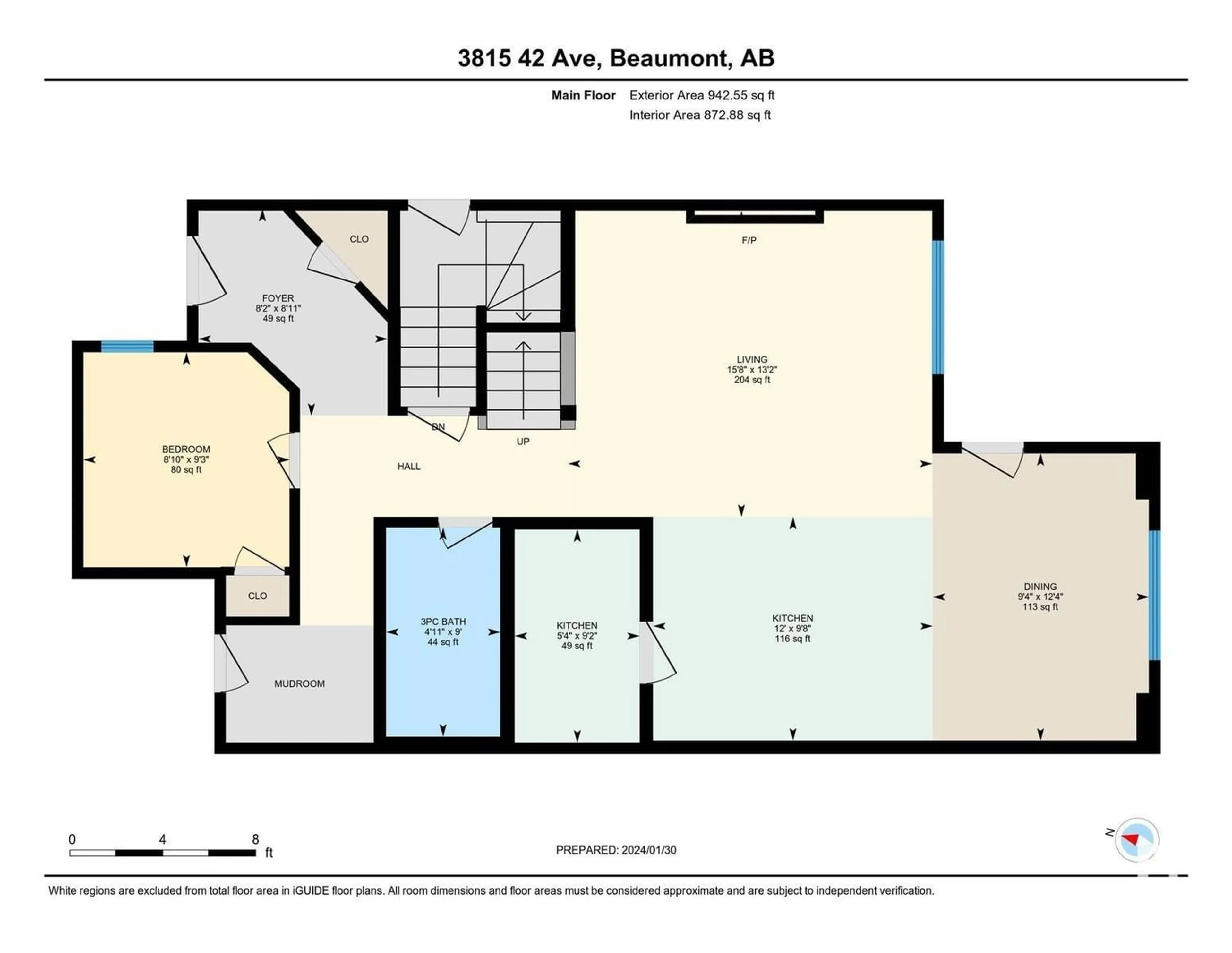 Floor plan for 3815 42 AV, Beaumont Alberta T4X2Z6