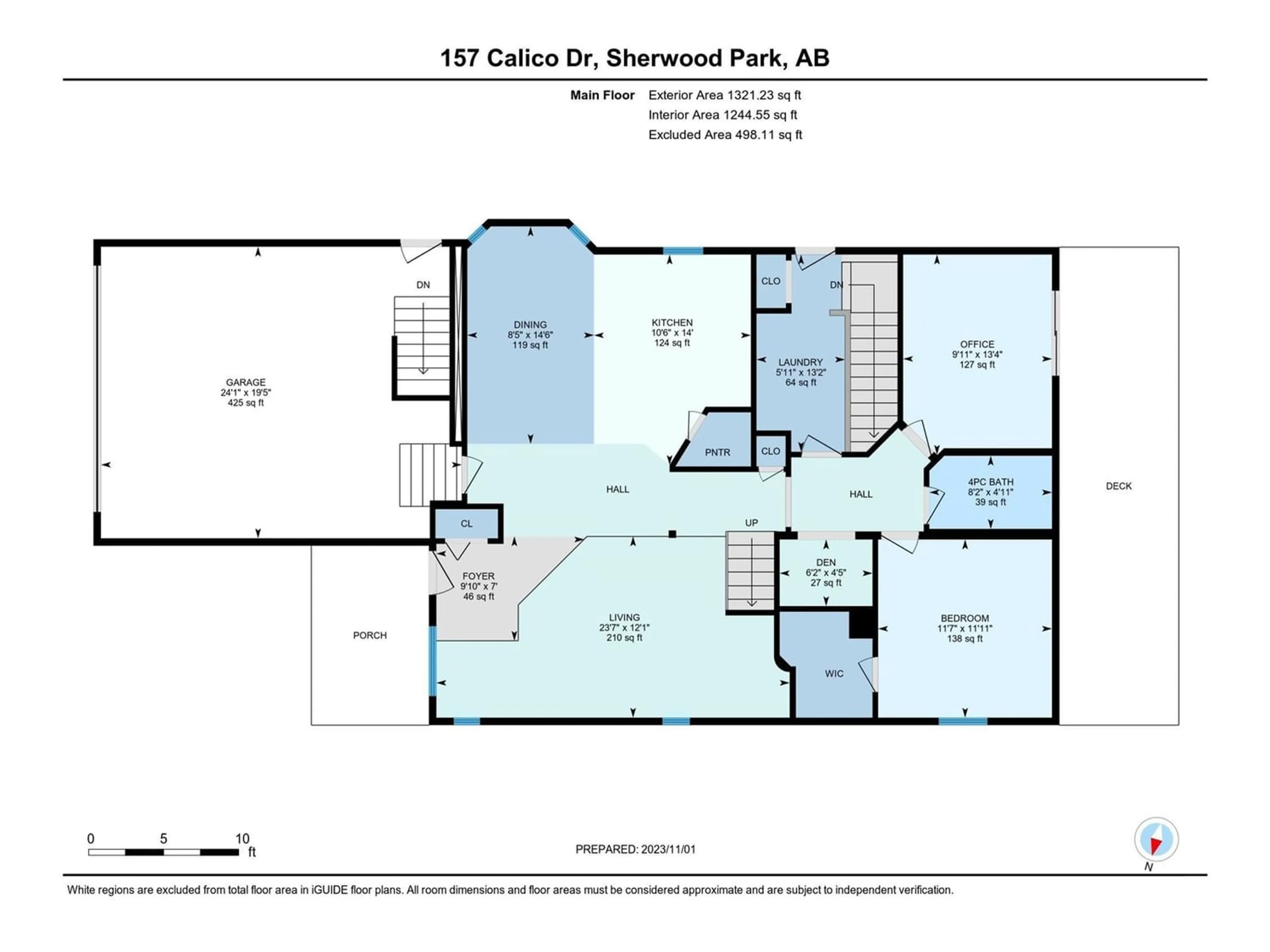 Floor plan for 157 CALICO DR, Sherwood Park Alberta T8A5P9