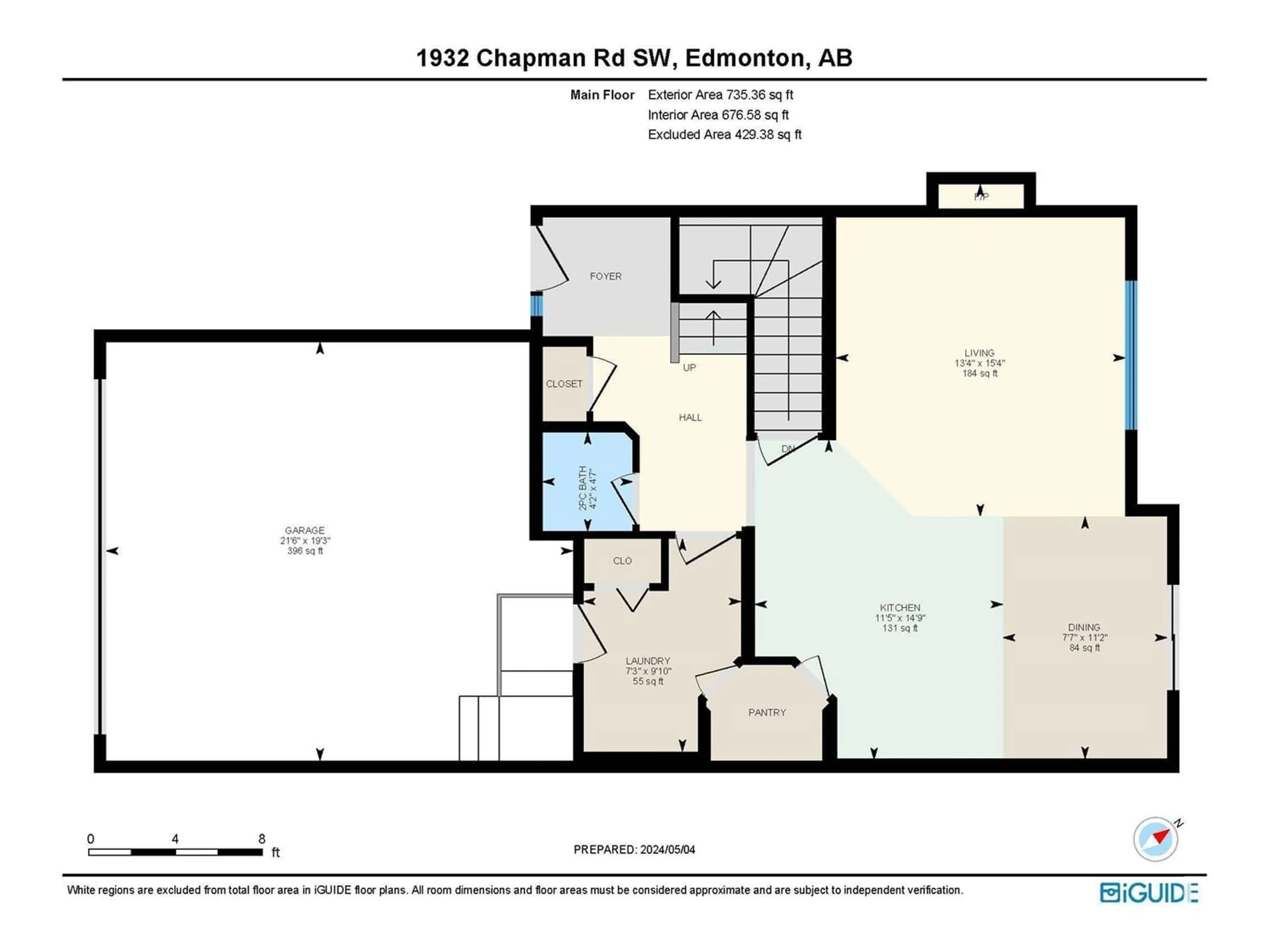 Floor plan for 1932 Chapman RD SW, Edmonton Alberta T6W0Y7