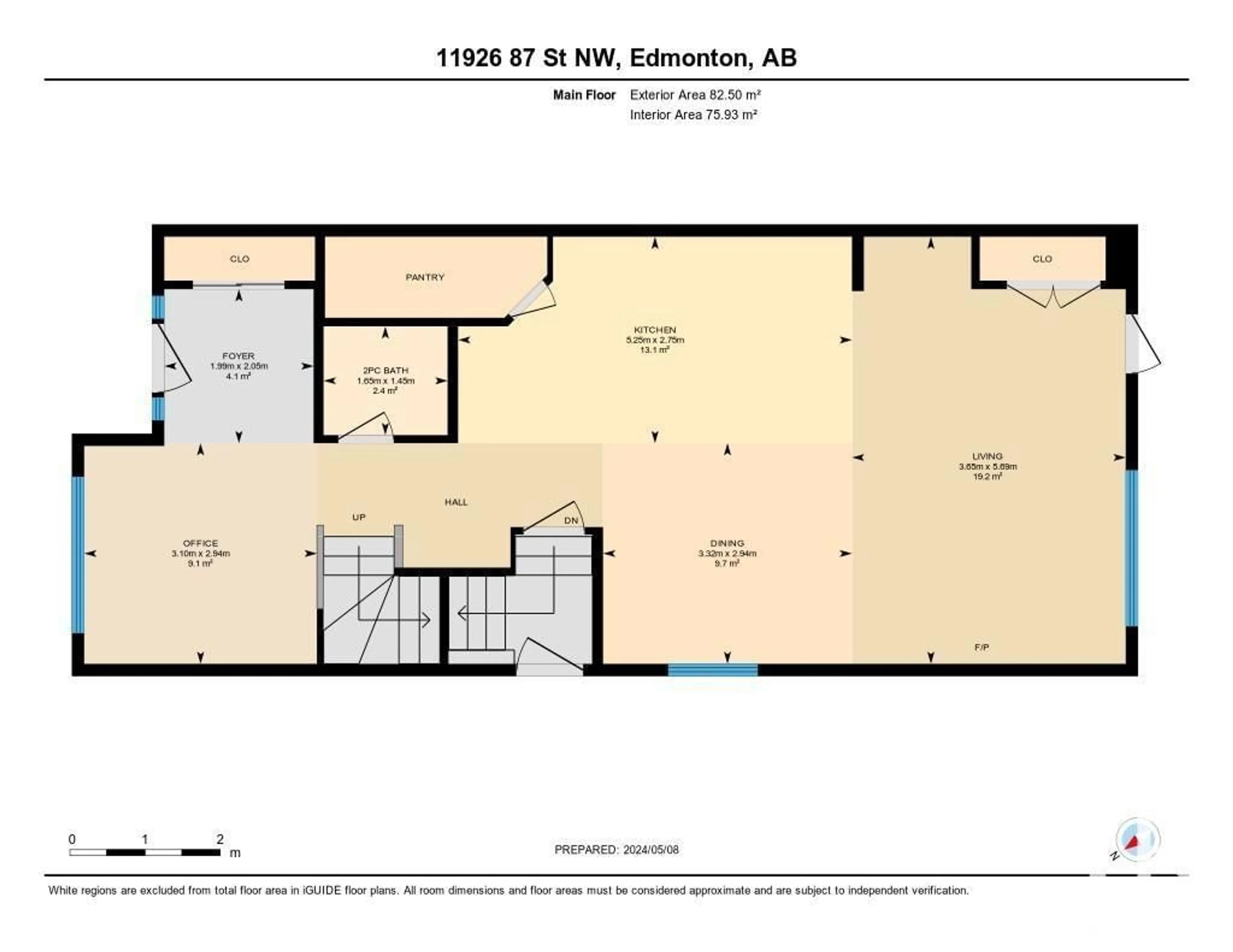 Floor plan for 11926 87 ST NW, Edmonton Alberta T5B3N2