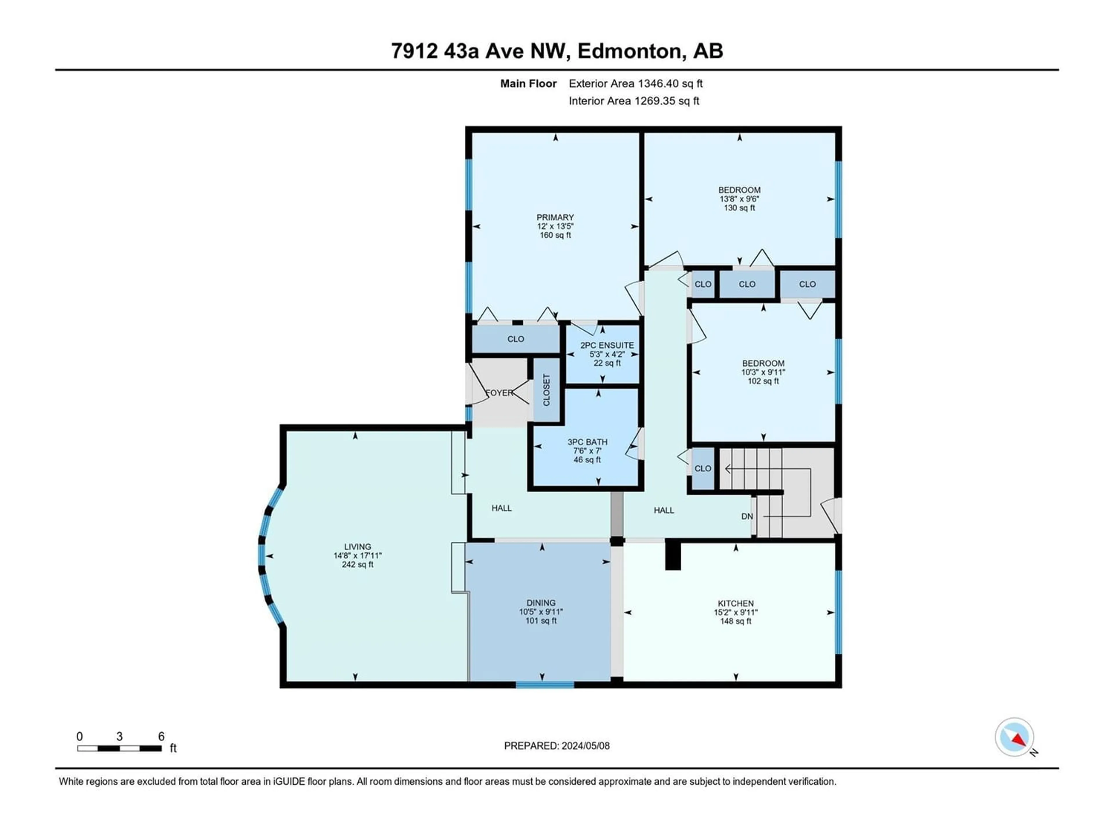 Floor plan for 7912 43A AV NW, Edmonton Alberta T6K0Y7