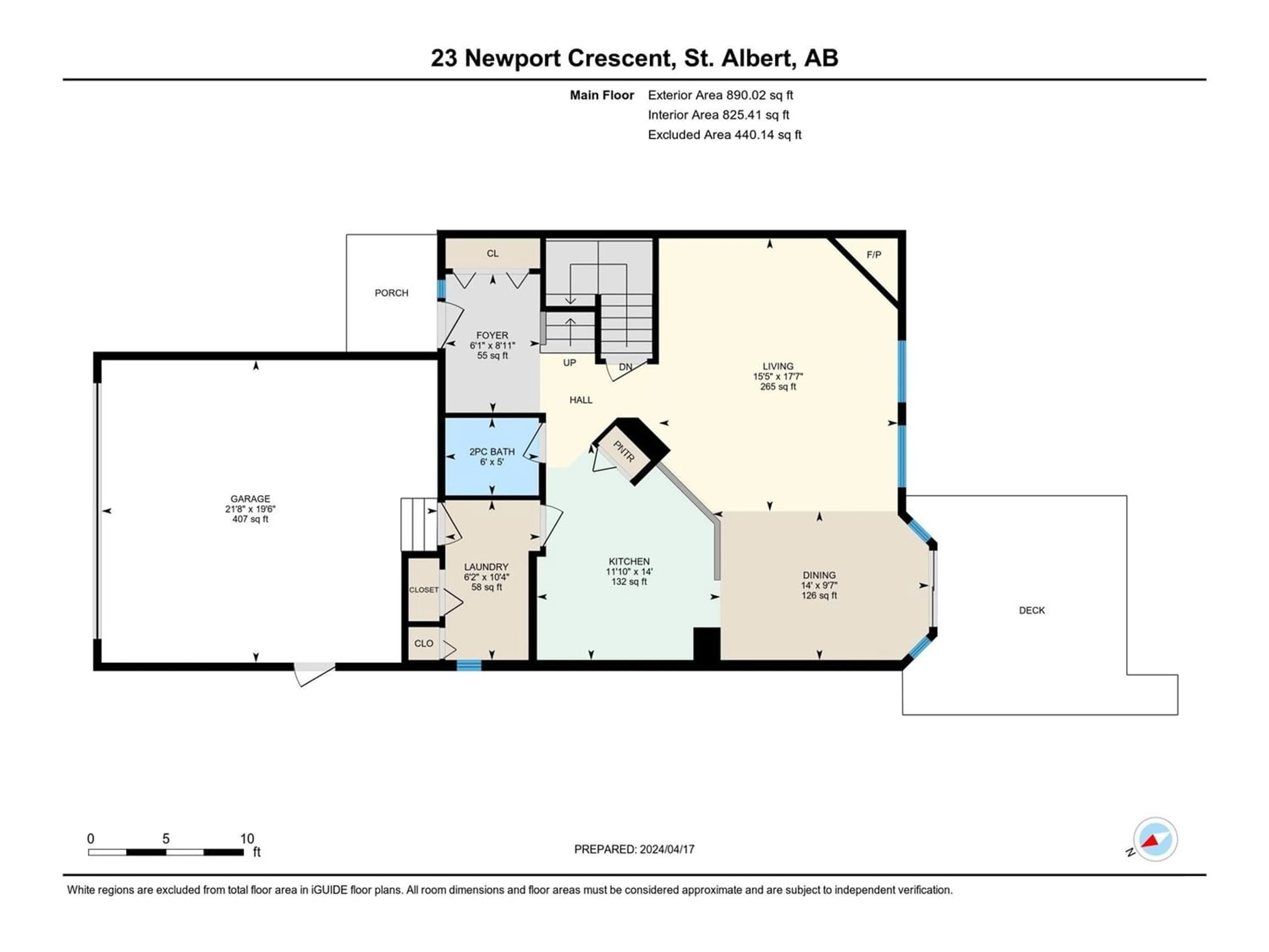 Floor plan for 23 NEWPORT CR, St. Albert Alberta T8N6Y8