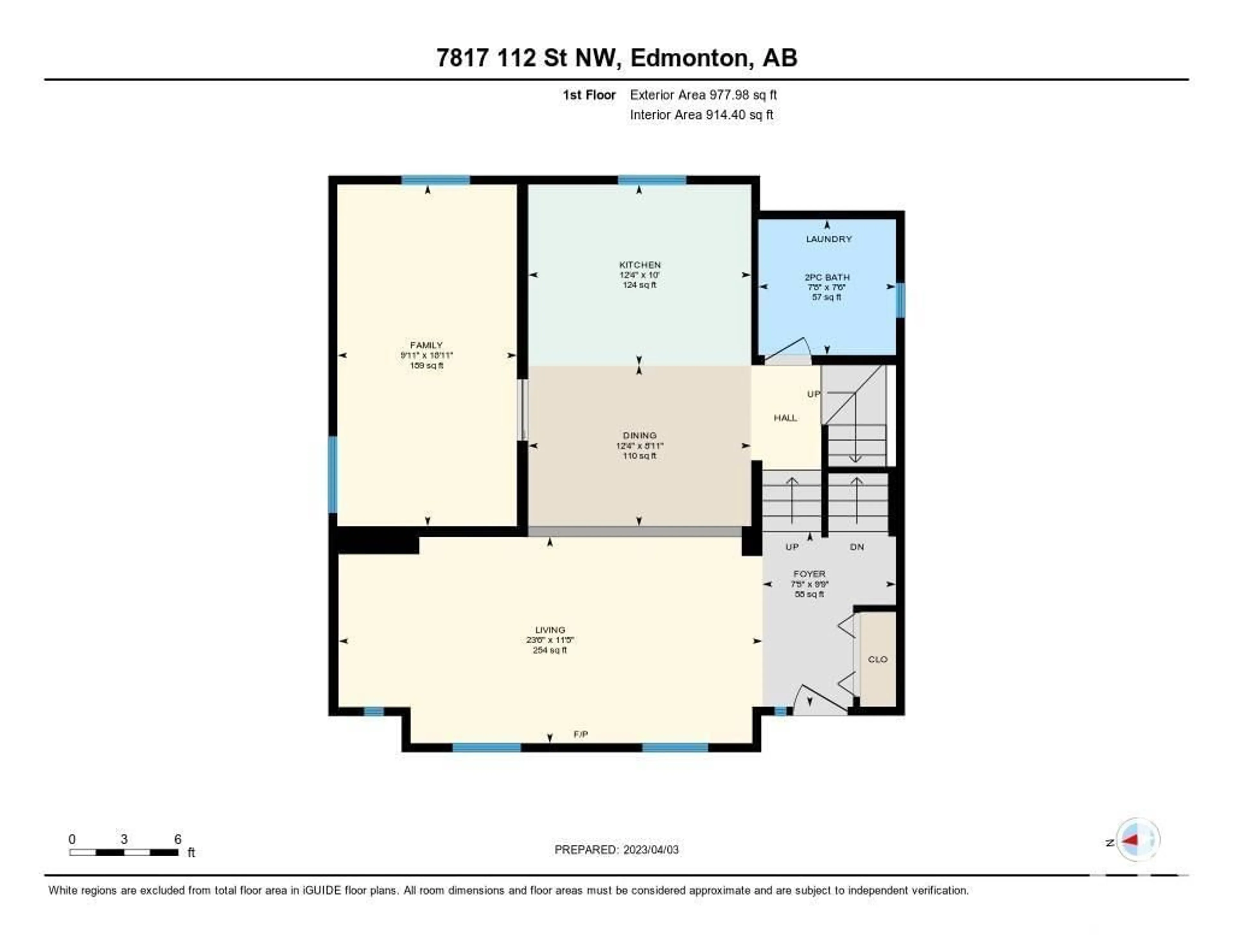 Floor plan for 7817 112 ST NW, Edmonton Alberta T6G2V3