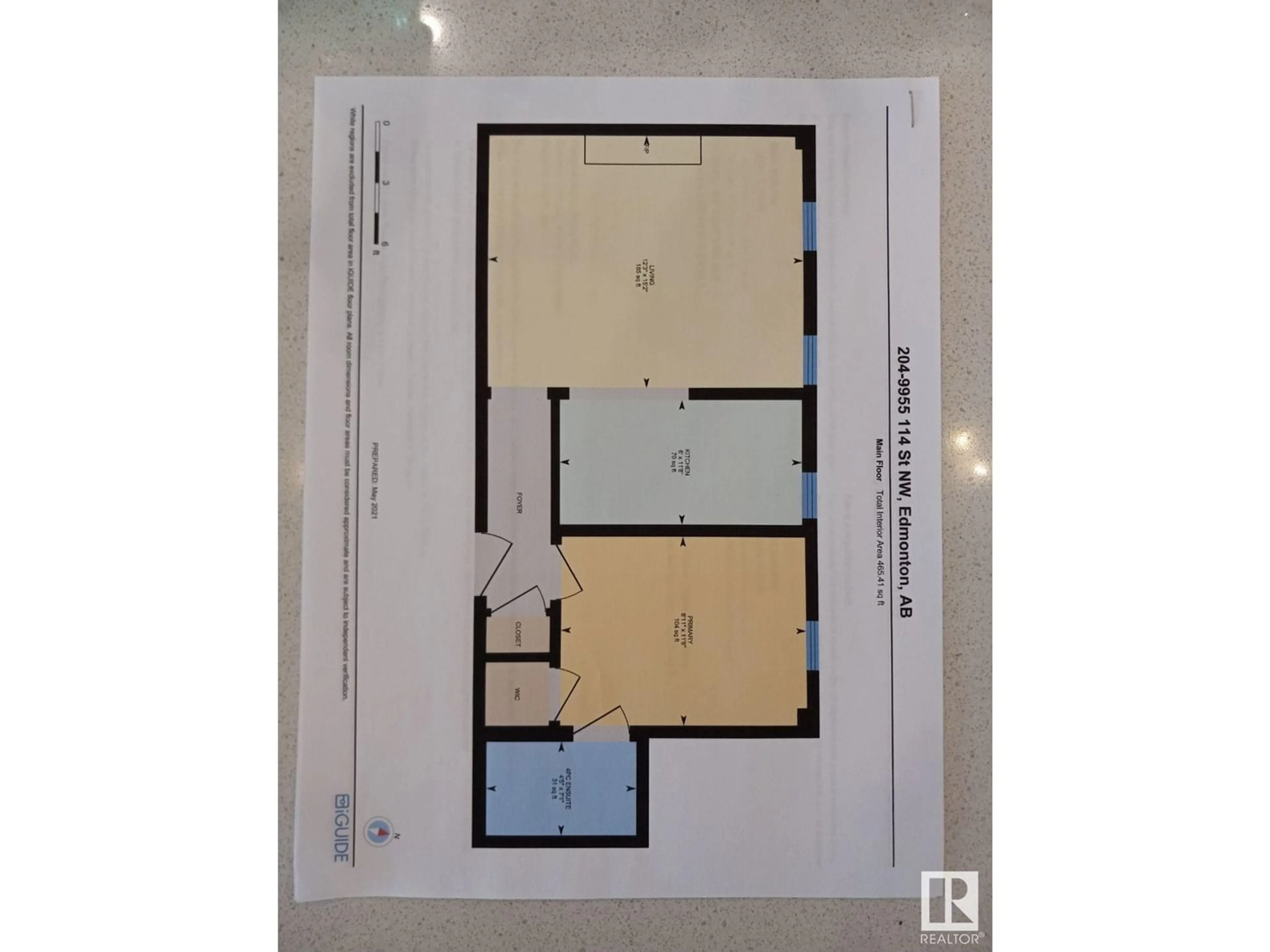 Floor plan for #204 9955 114 ST NW, Edmonton Alberta T5K1P7