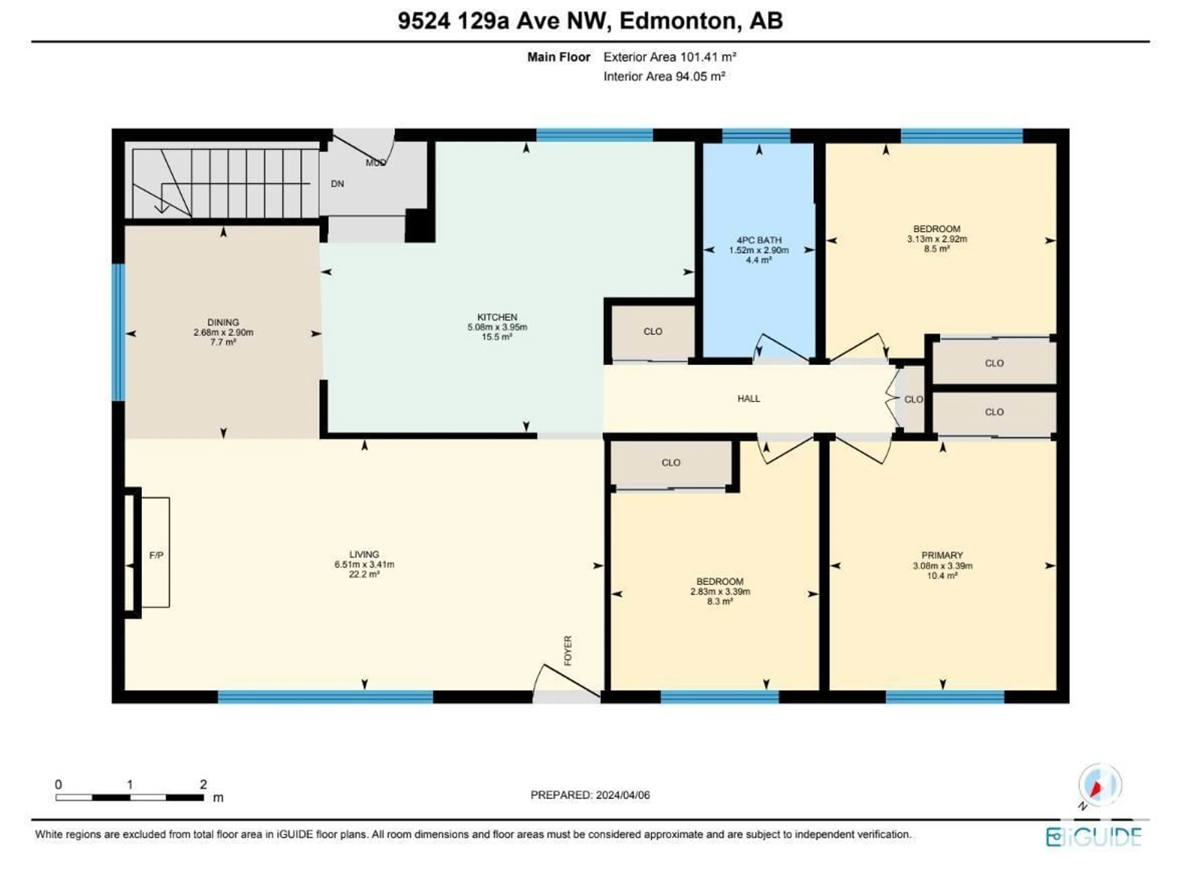Floor plan for 9524 129A AV NW, Edmonton Alberta T5E0N8