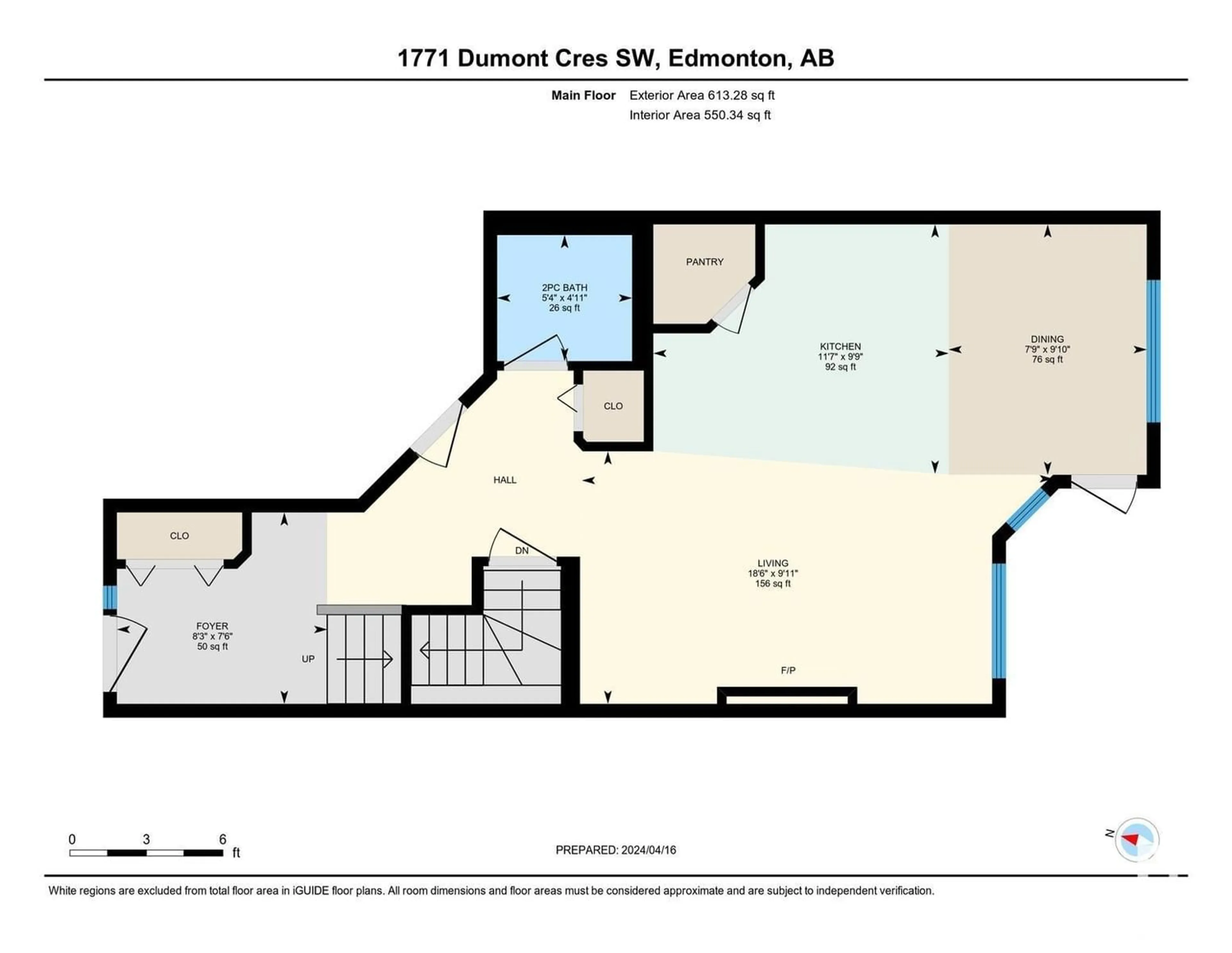 Floor plan for 1771 DUMONT CR SW, Edmonton Alberta T6W3V8
