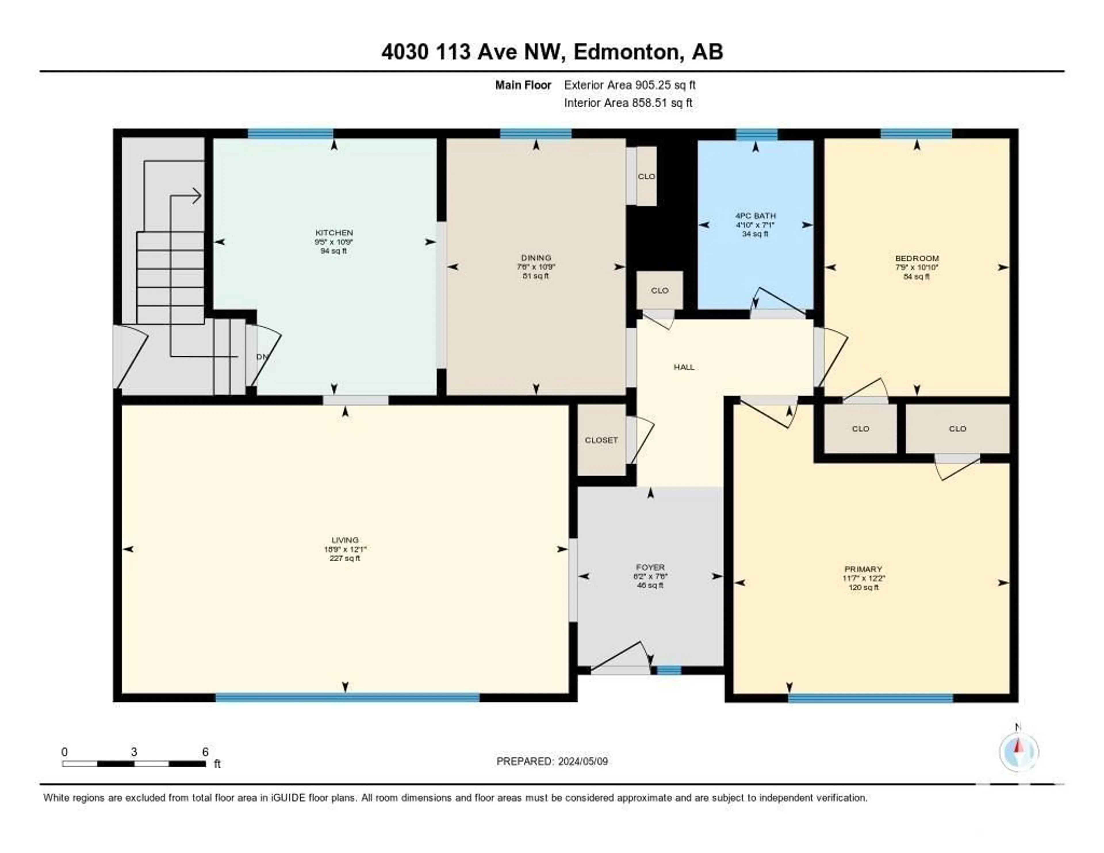 Floor plan for 4030 113 AV NW, Edmonton Alberta T5W0R3