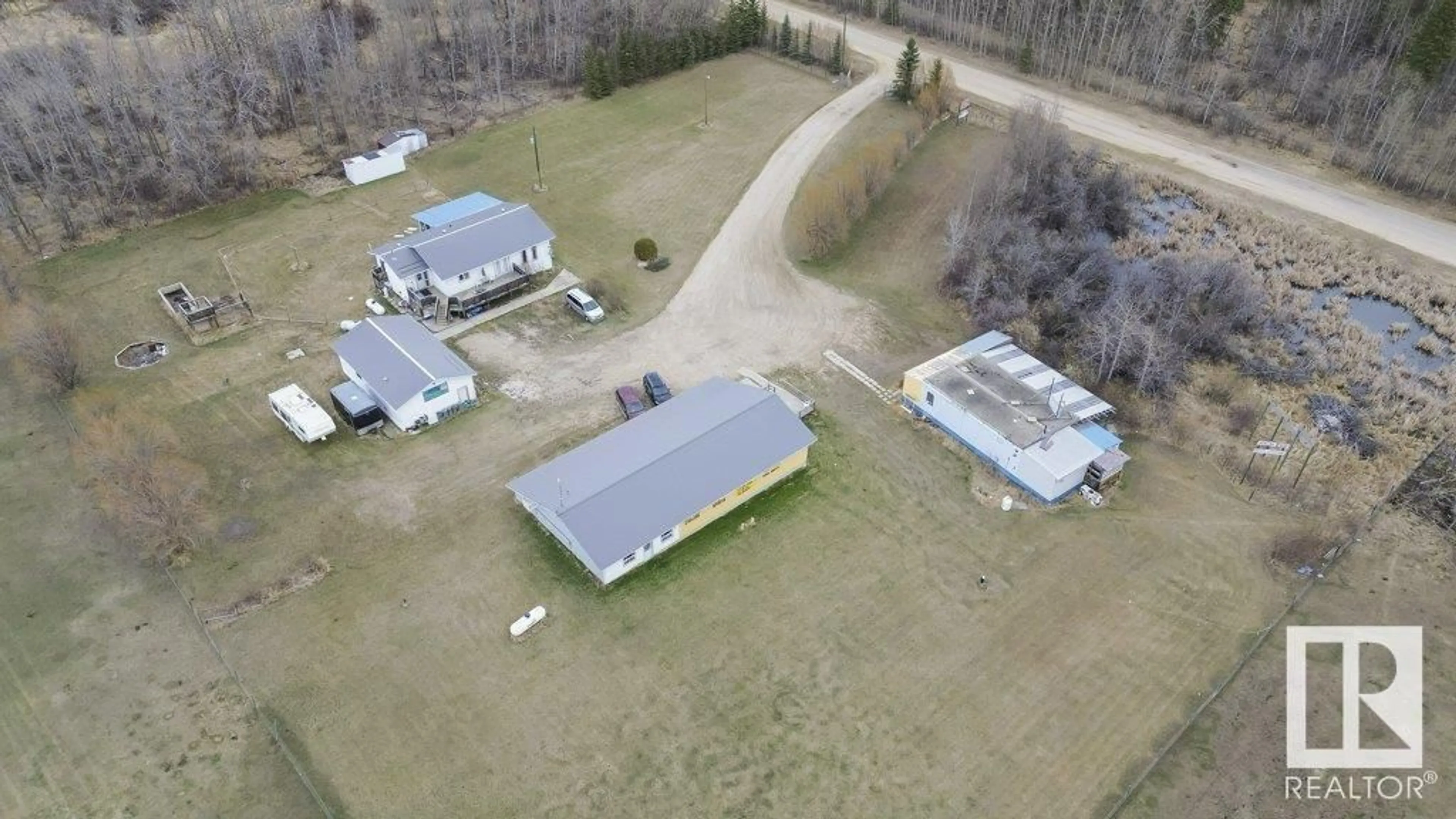 A pic from outside/outdoor area/front of a property/back of a property/a pic from drone, building for 462008 RGE RD 273, Rural Wetaskiwin County Alberta T0C1H0