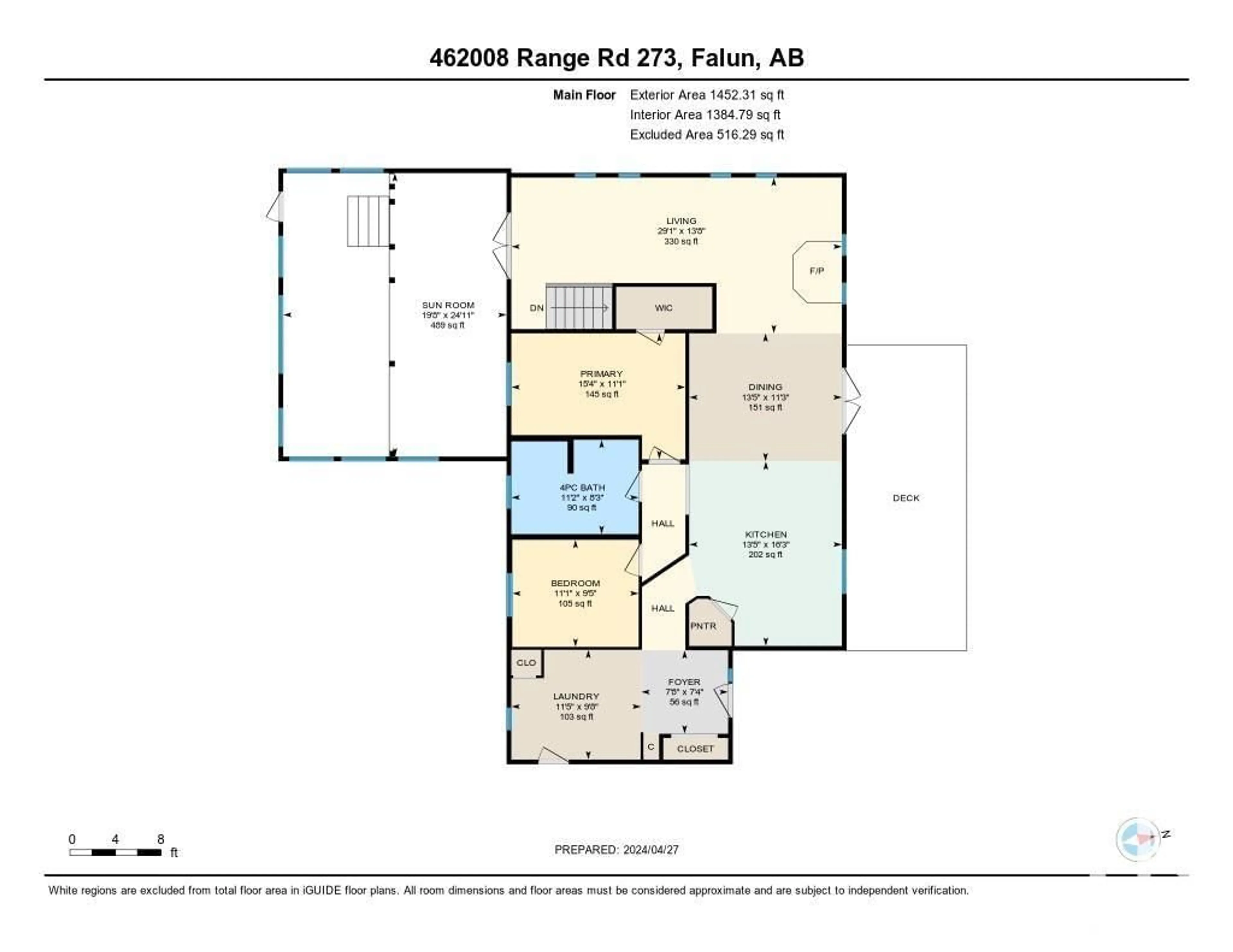 Floor plan for 462008 RGE RD 273, Rural Wetaskiwin County Alberta T0C1H0