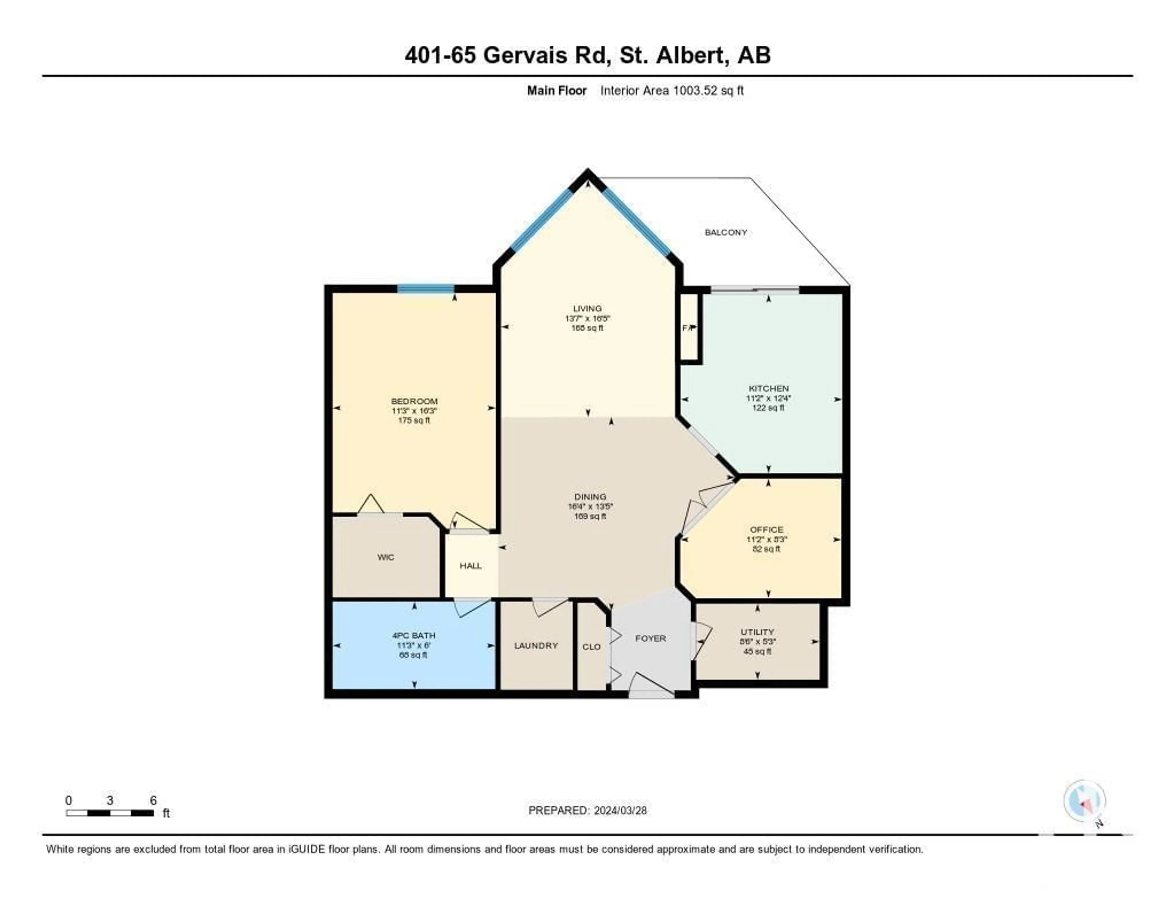 Floor plan for #401 65 GERVAIS RD, St. Albert Alberta T8N6H6