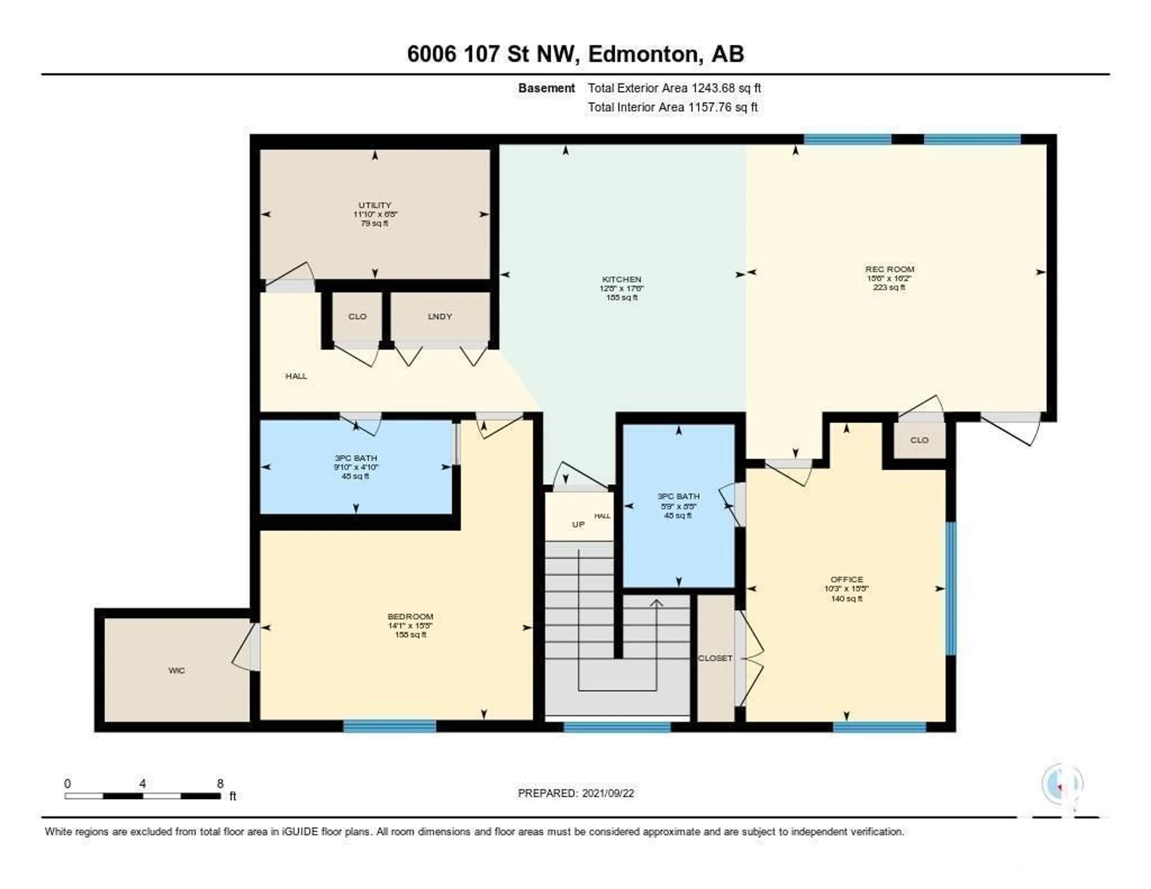 Floor plan for 6006 107 ST NW, Edmonton Alberta T6H2X8