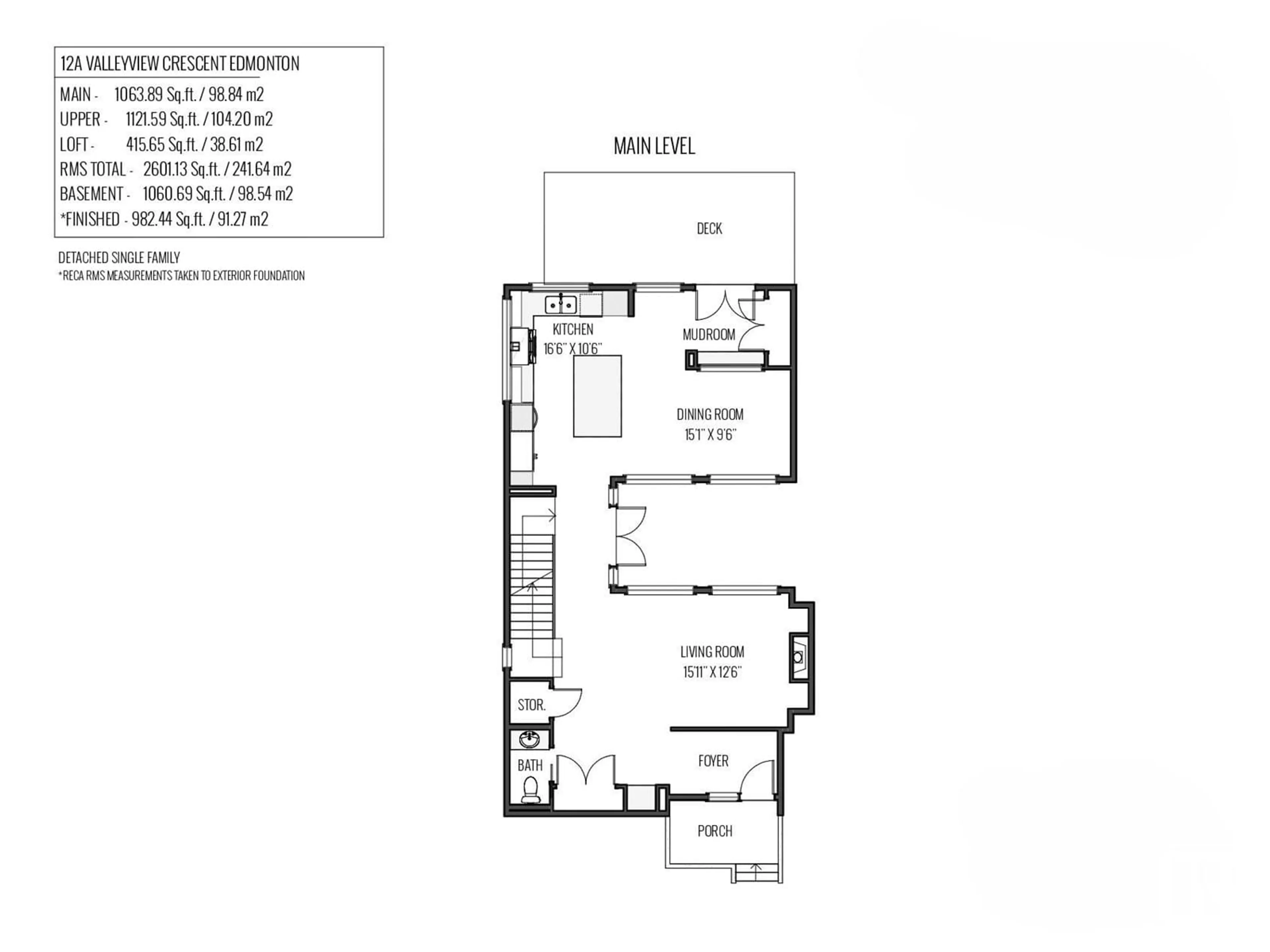 Floor plan for 12A VALLEYVIEW CR NW, Edmonton Alberta T5R5S4