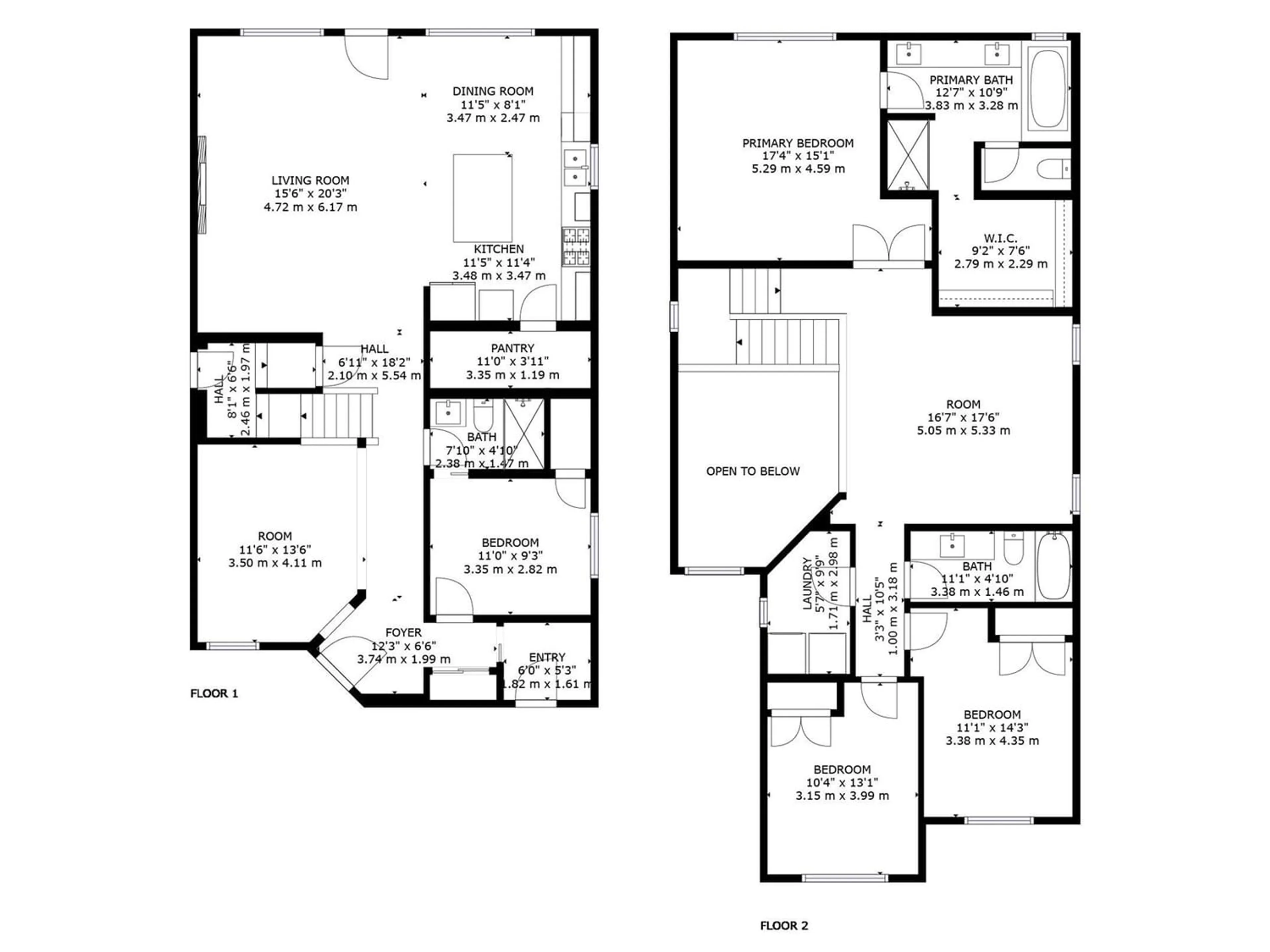 Floor plan for 2327 54 ST SW, Edmonton Alberta T6X2P1