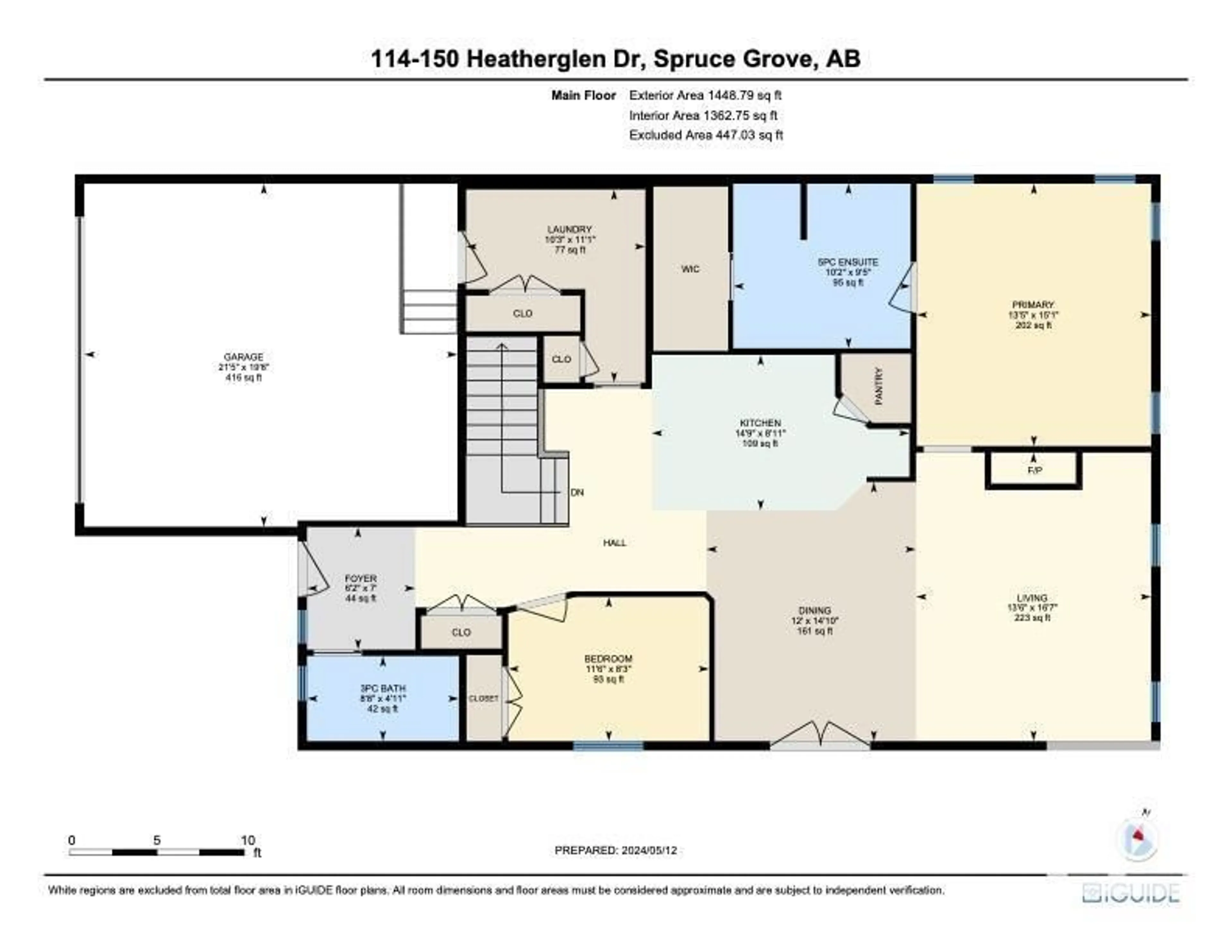 Floor plan for #114 50 HEATHERGLEN DR, Spruce Grove Alberta T7X0R6