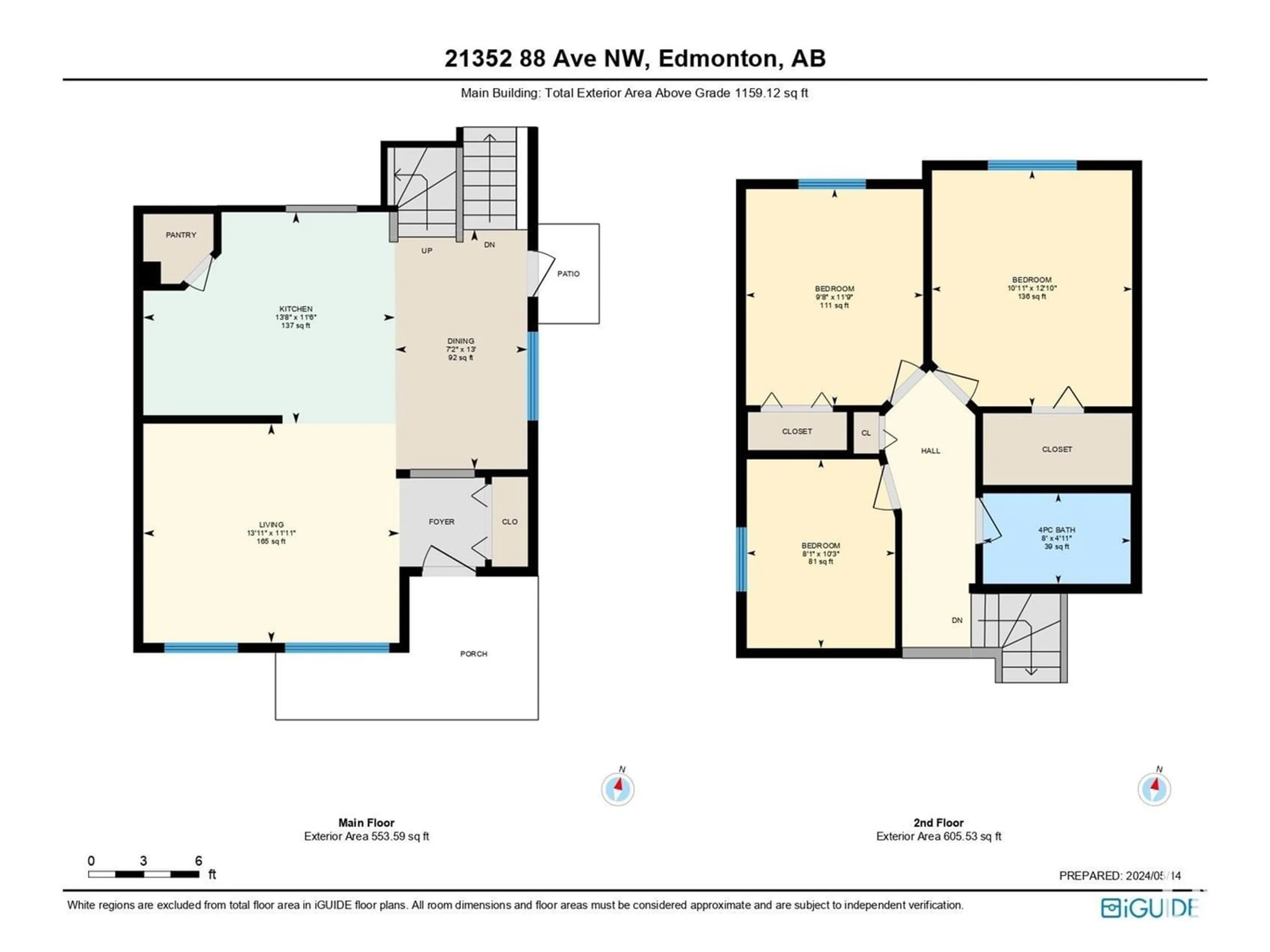 Floor plan for 21352 88 AV NW, Edmonton Alberta T5T6V1