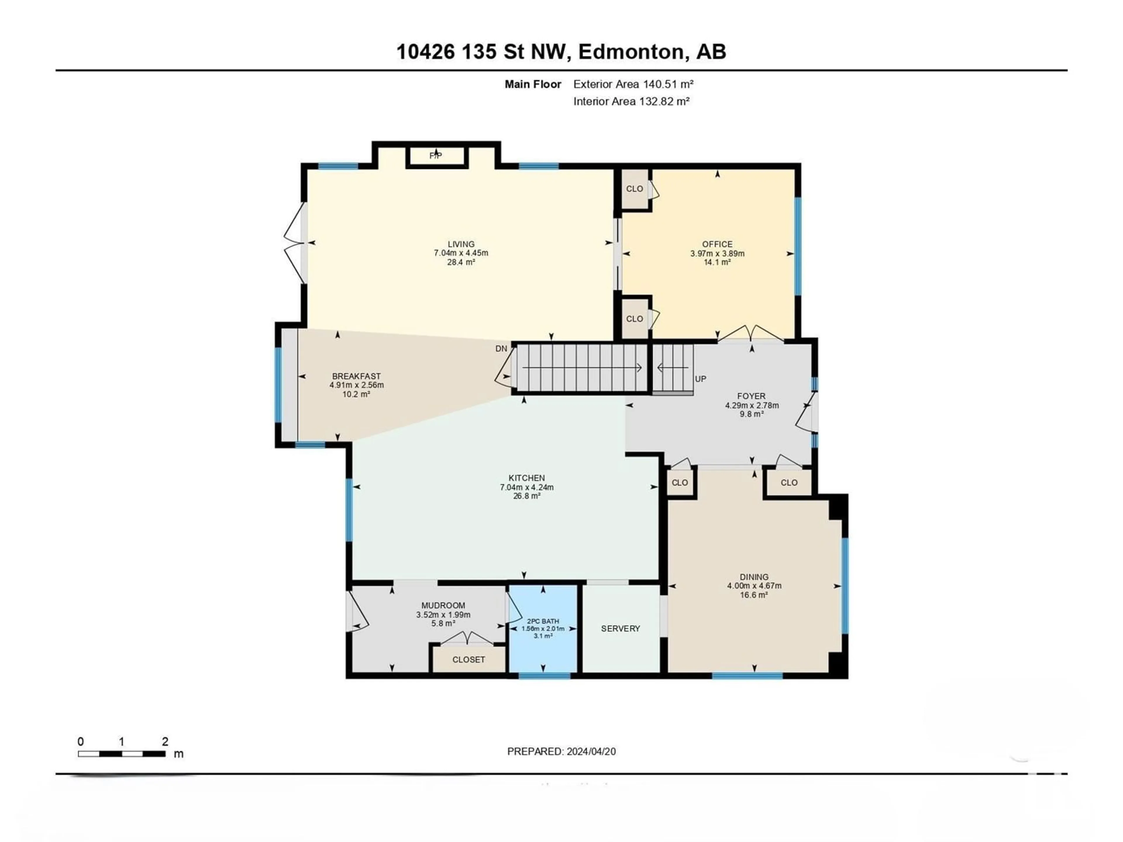 Floor plan for 10426 135 ST NW, Edmonton Alberta T5N2C6