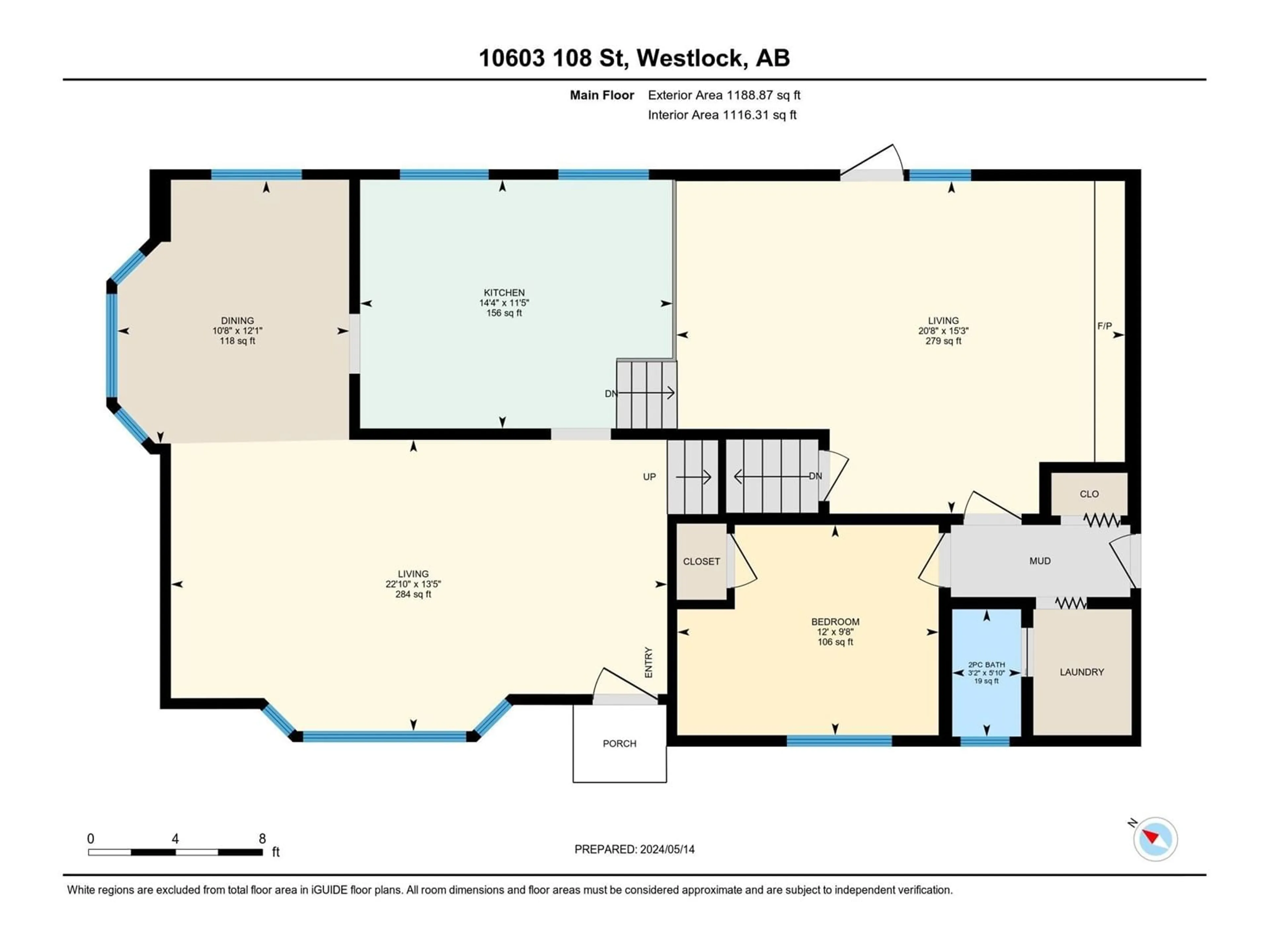 Floor plan for 10603 108 ST, Westlock Alberta T7P1E1