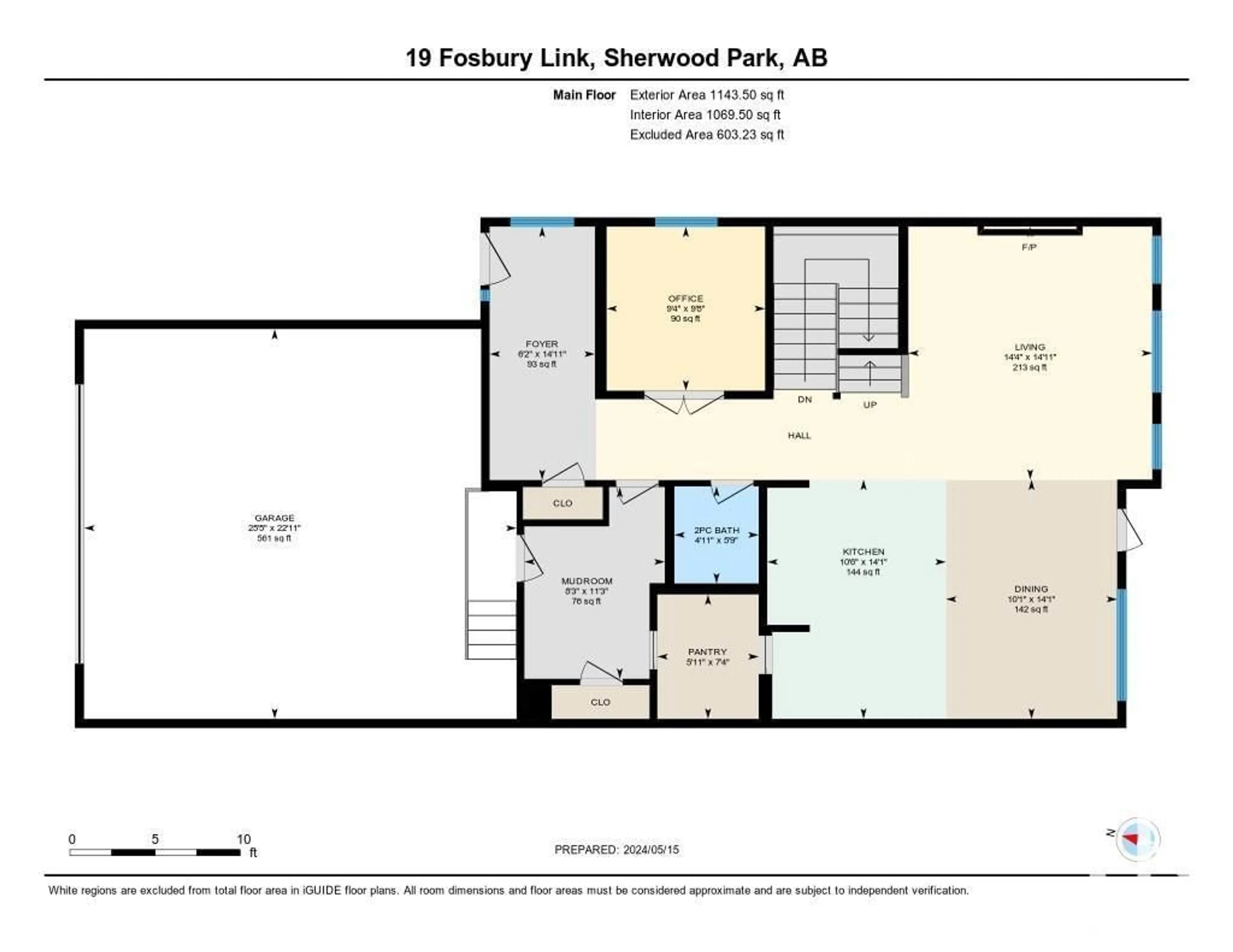 Floor plan for 19 FOSBURY LI, Sherwood Park Alberta T8B0B4