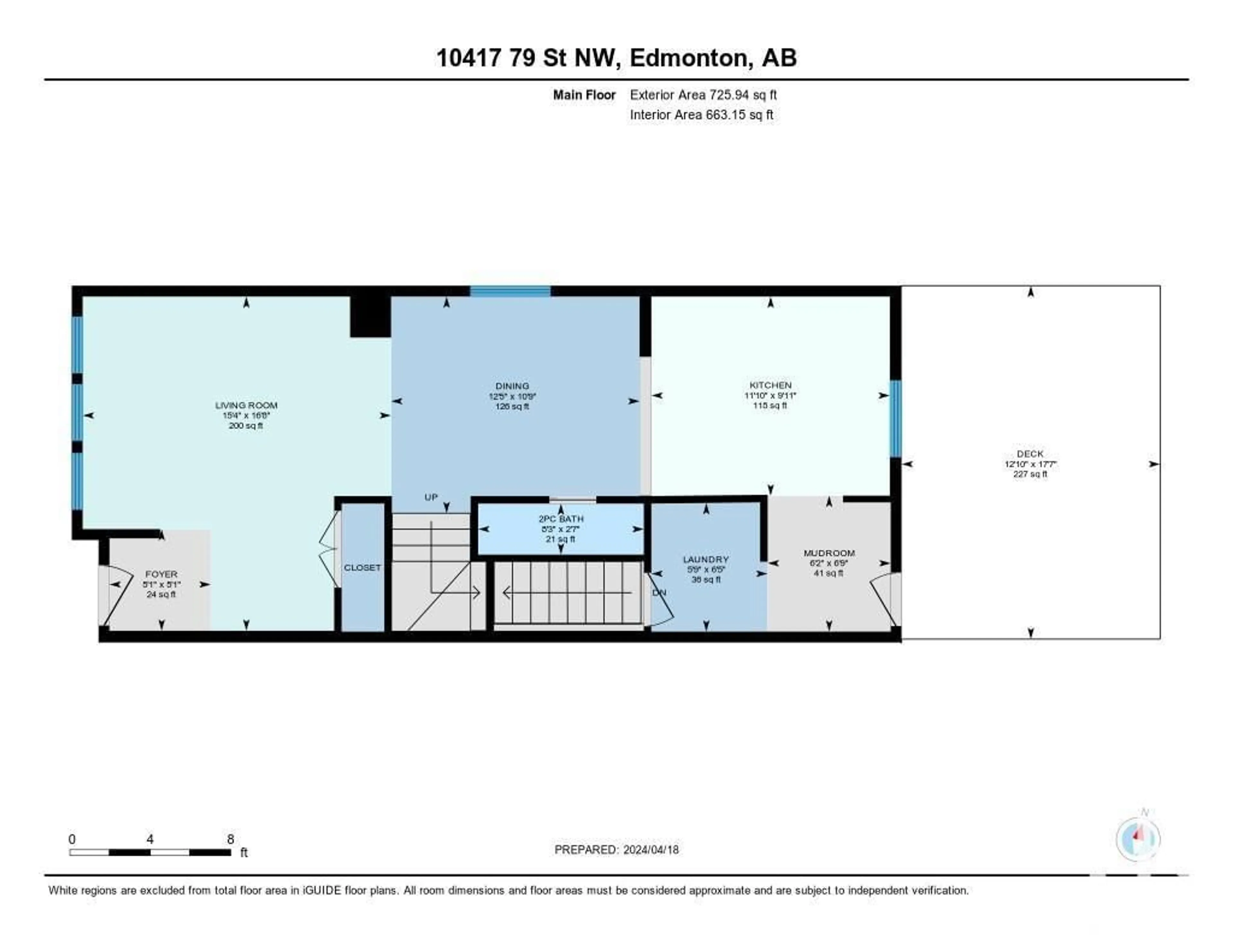 Floor plan for 10417 79 ST NW, Edmonton Alberta T6A3H1