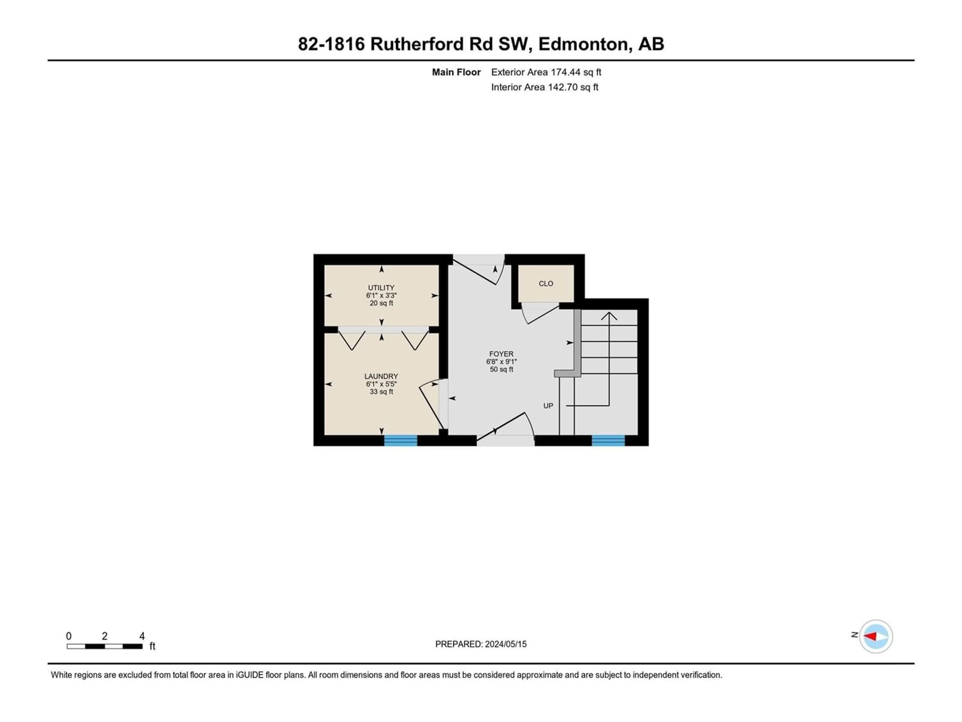 Floor plan for #82 1816 RUTHERFORD RD SW, Edmonton Alberta T6W2K6