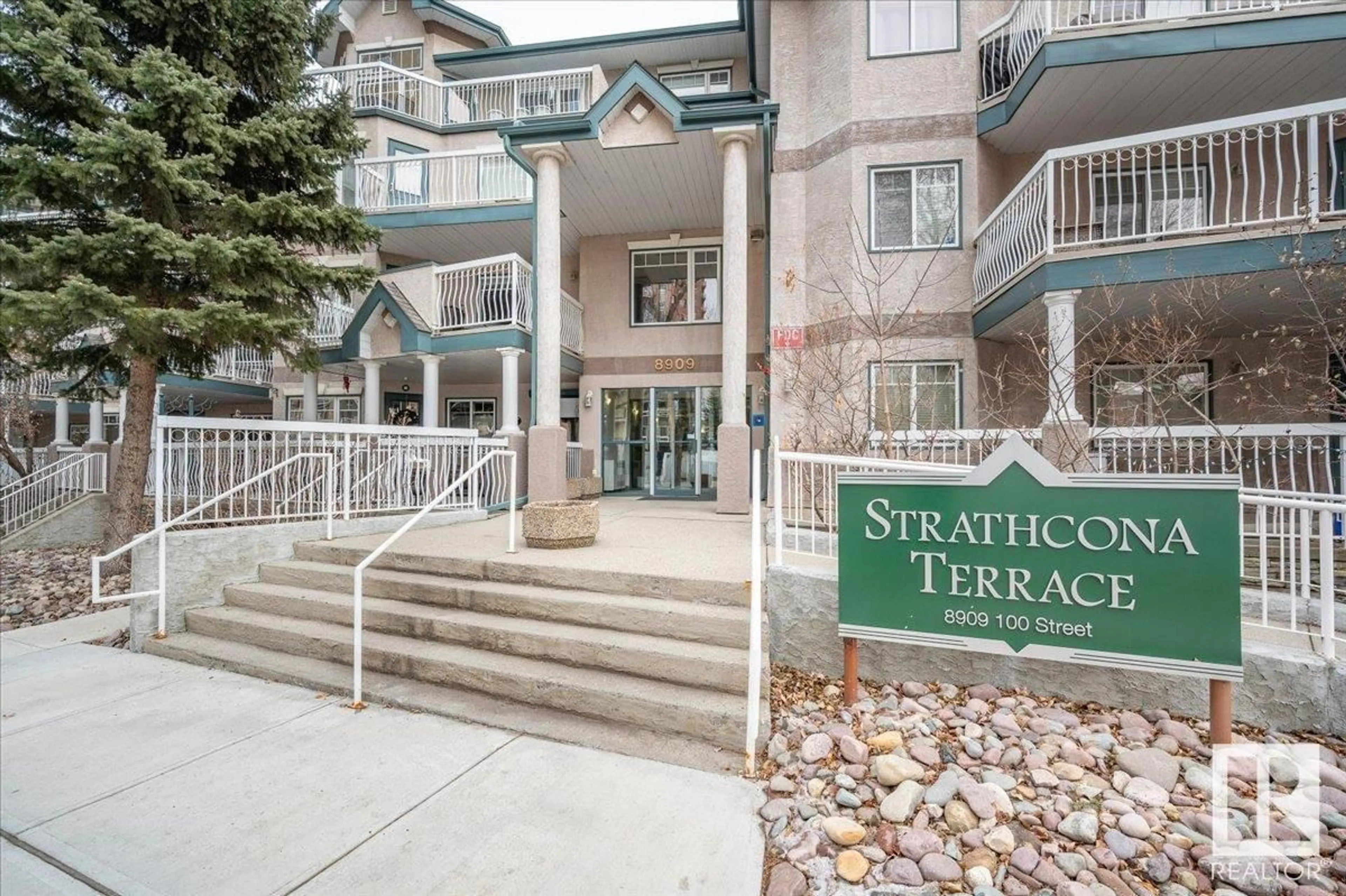 A pic from exterior of the house or condo for #306 8909 100 ST NW, Edmonton Alberta T6E6T4