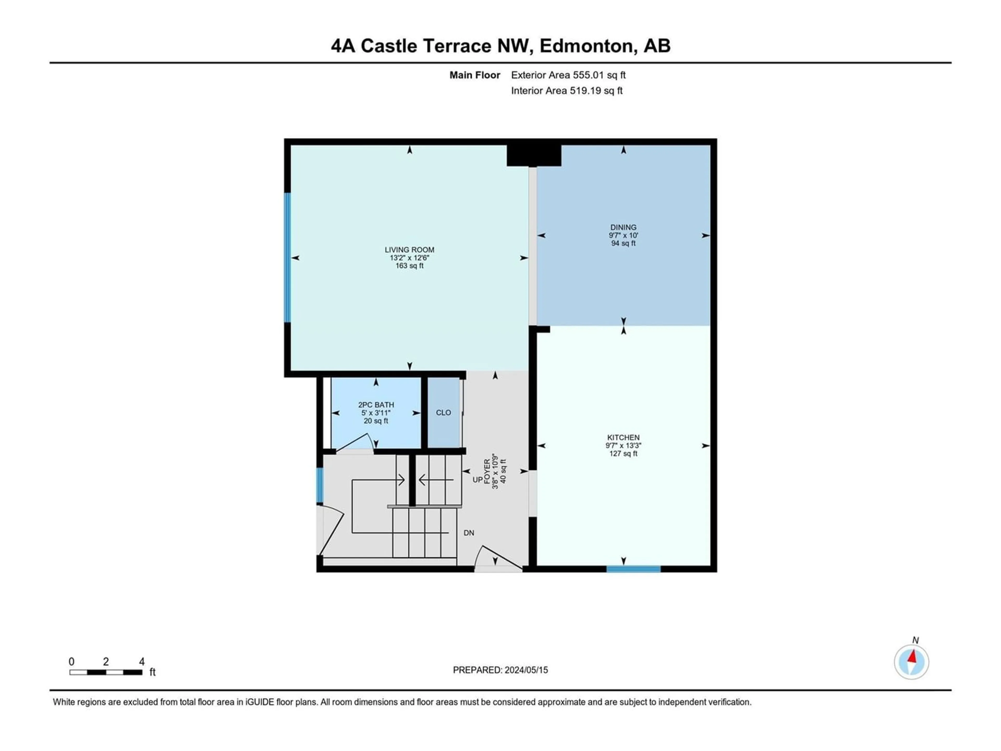 Floor plan for 4A CASTLE TC NW, Edmonton Alberta T5X2E6