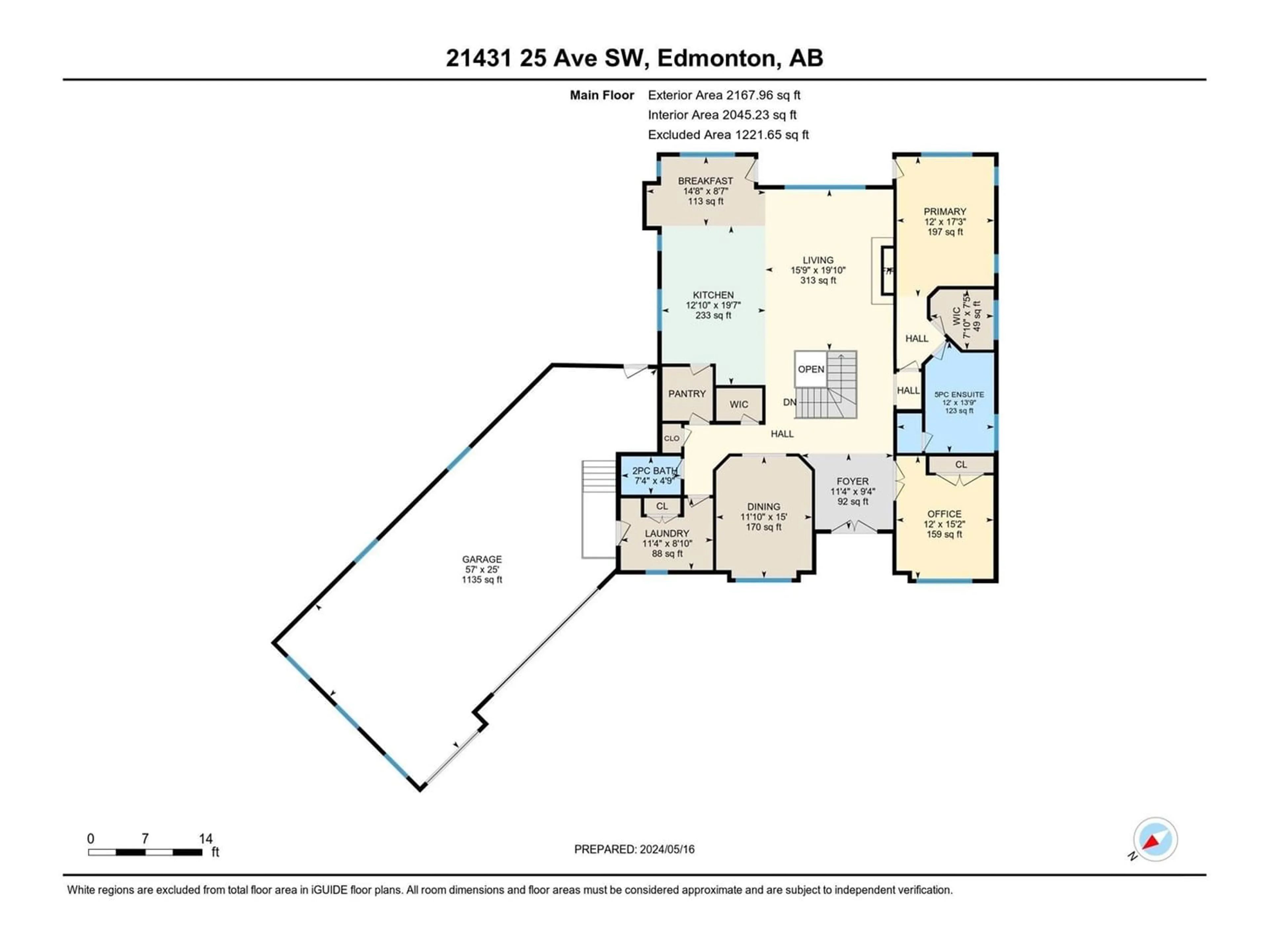 Floor plan for 21431 25 AV SW, Edmonton Alberta T6M0E1