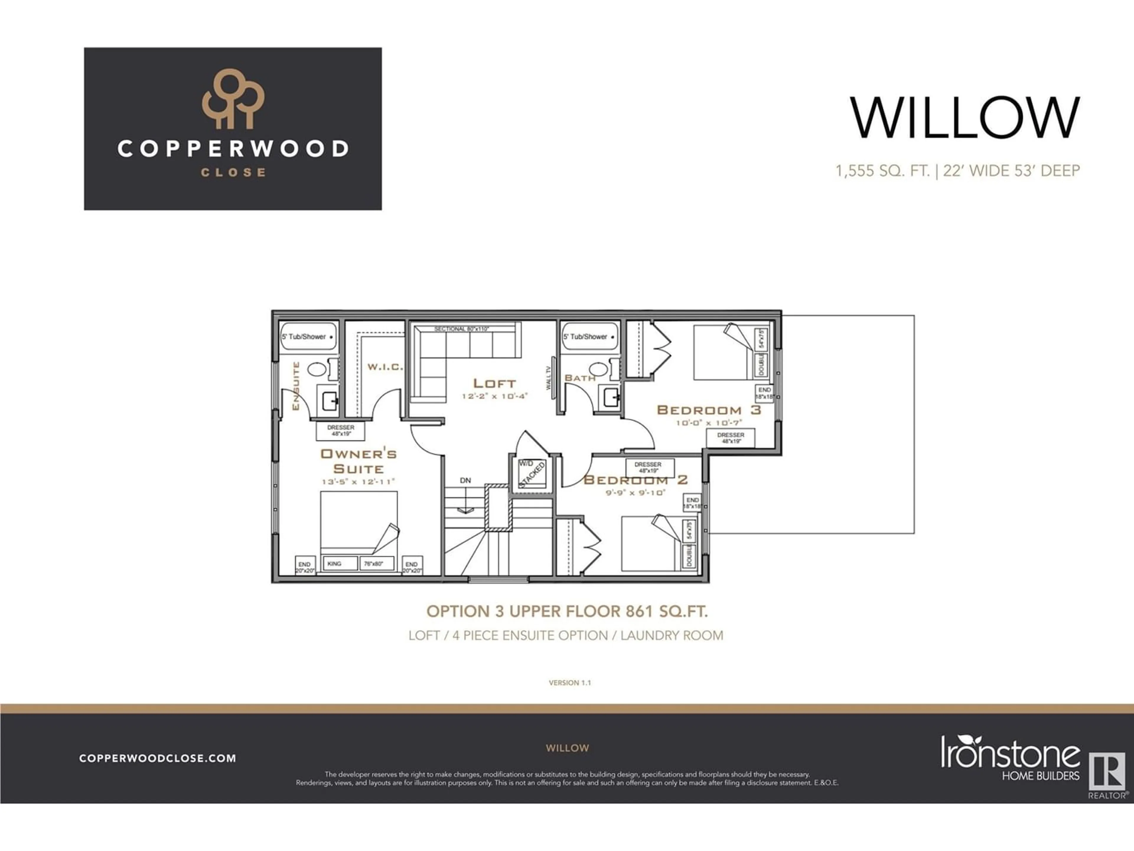 Floor plan for #55 5122 213A ST NW, Edmonton Alberta T6M0K7