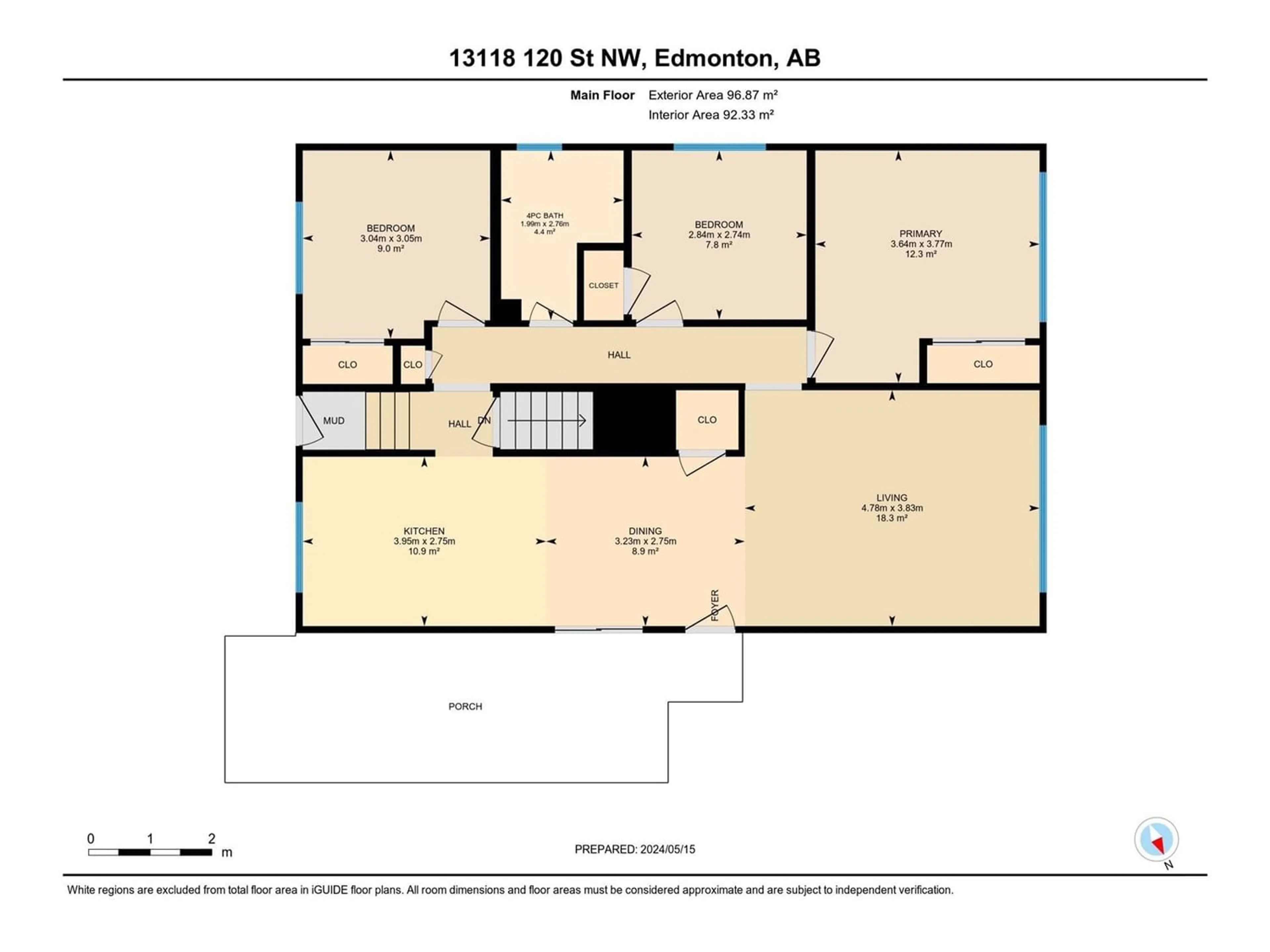 Floor plan for 13118 120 ST NW, Edmonton Alberta T5E5P3