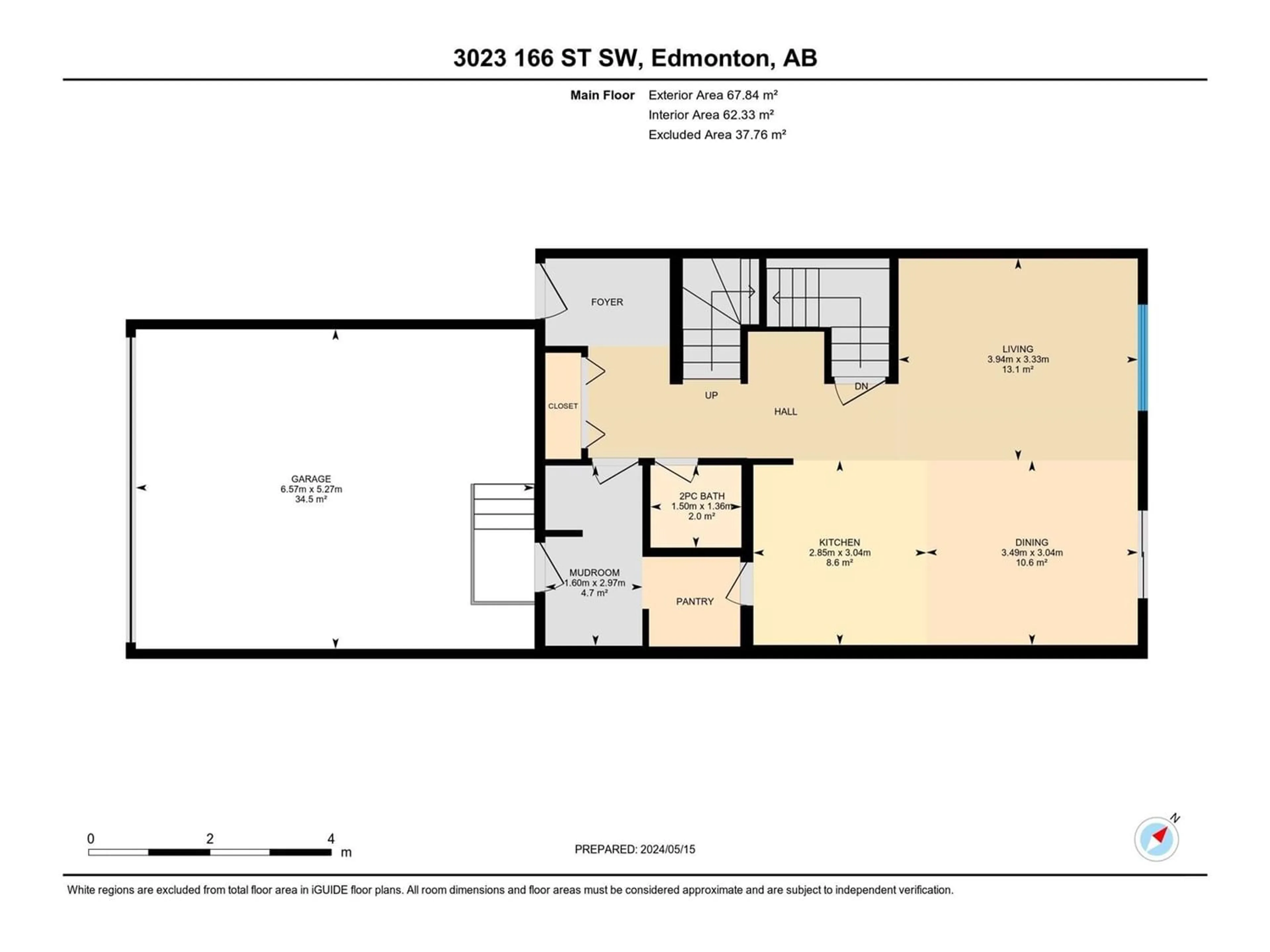 Floor plan for 3023 166 ST SW, Edmonton Alberta T6W4P9