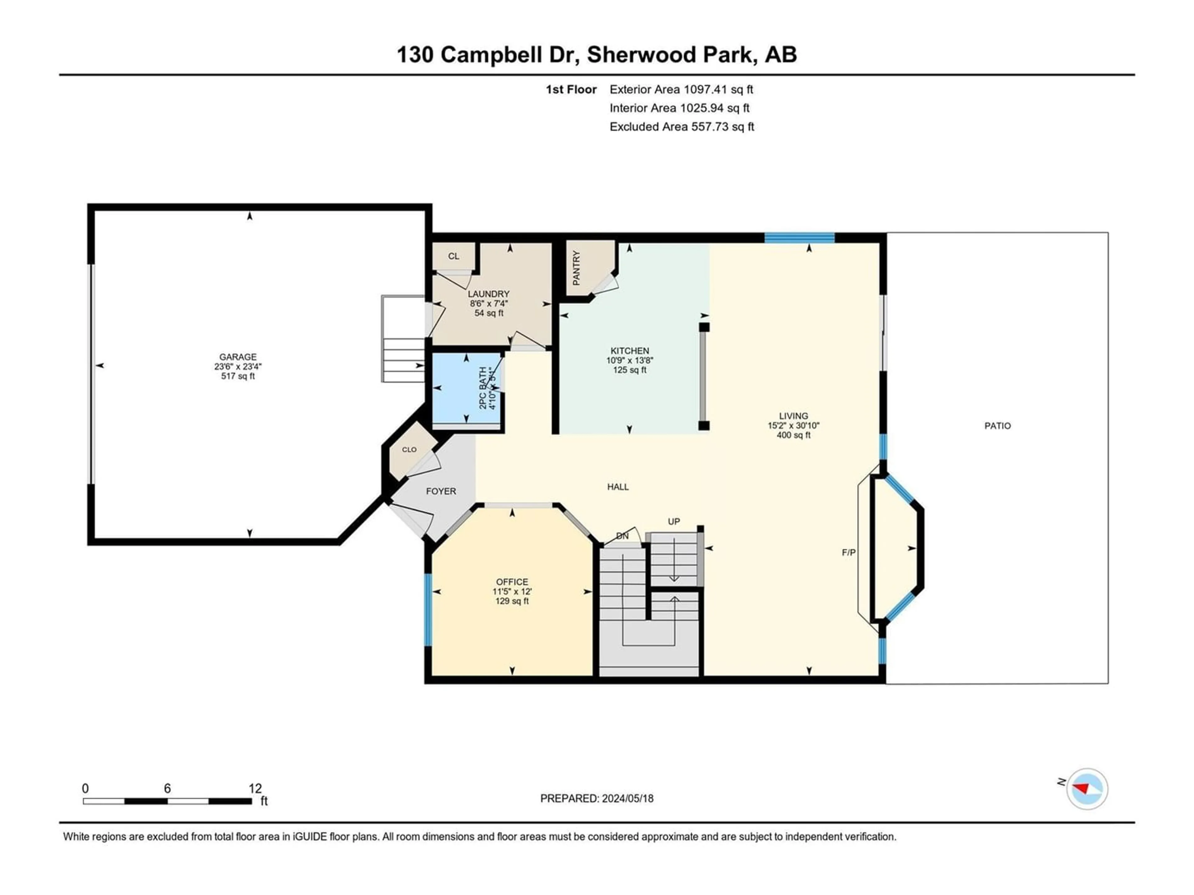 Floor plan for 130 Campbell DR, Sherwood Park Alberta T8H0L4