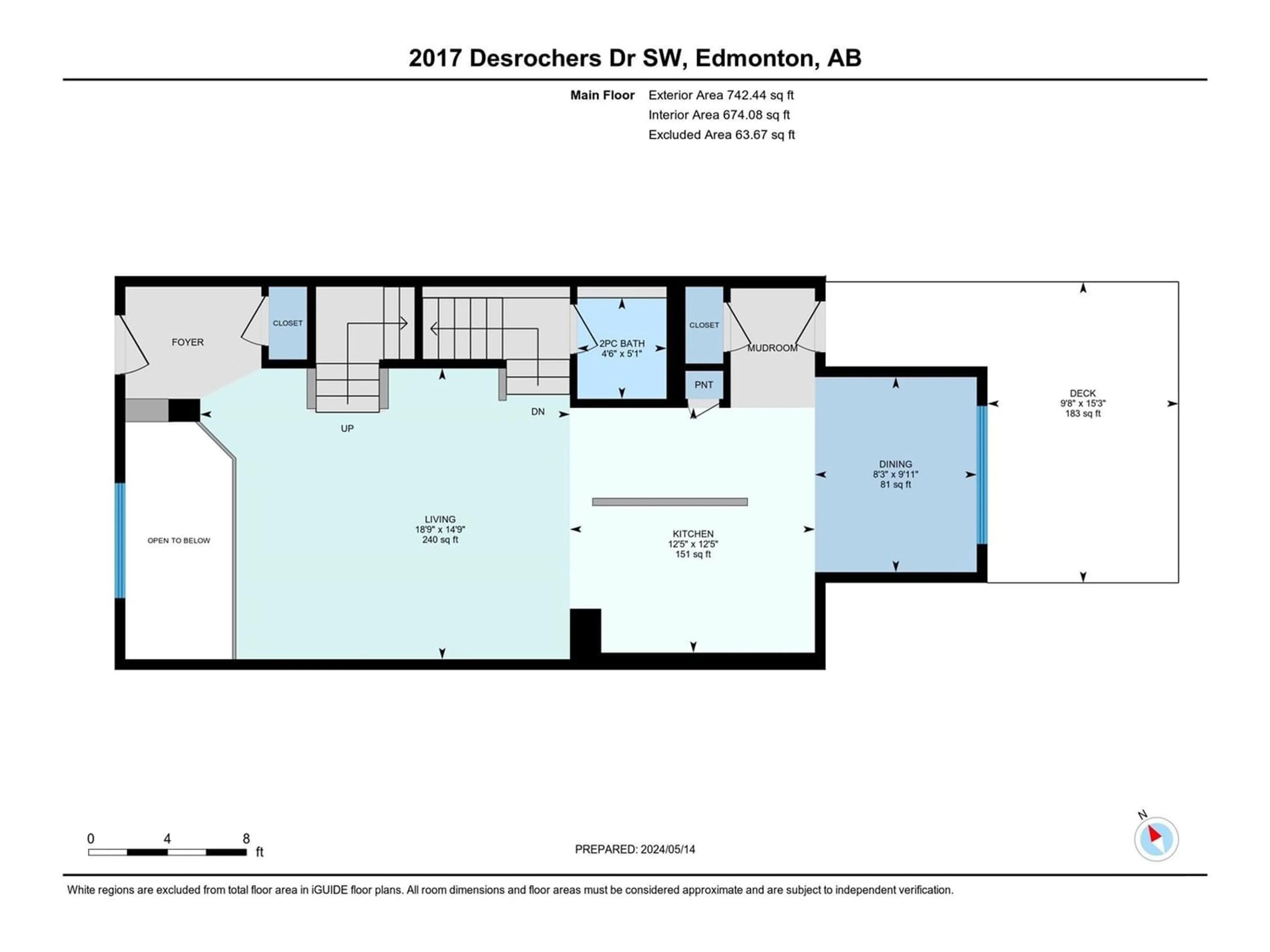 Floor plan for 2017 DESROCHERS DR SW, Edmonton Alberta T6W4Y7