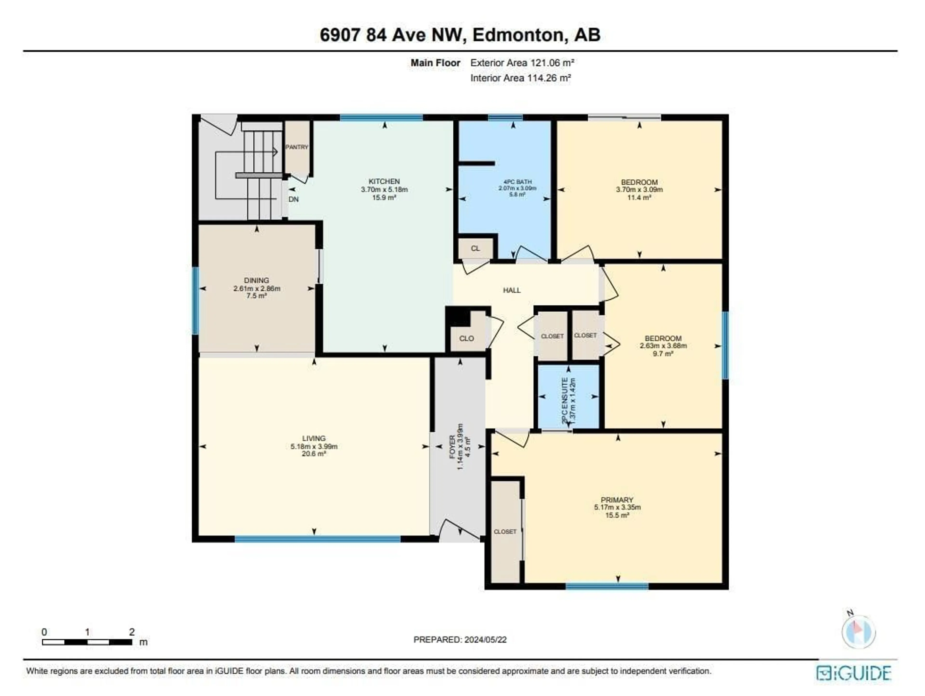 Floor plan for 6907 84 AV NW, Edmonton Alberta T6B0H6