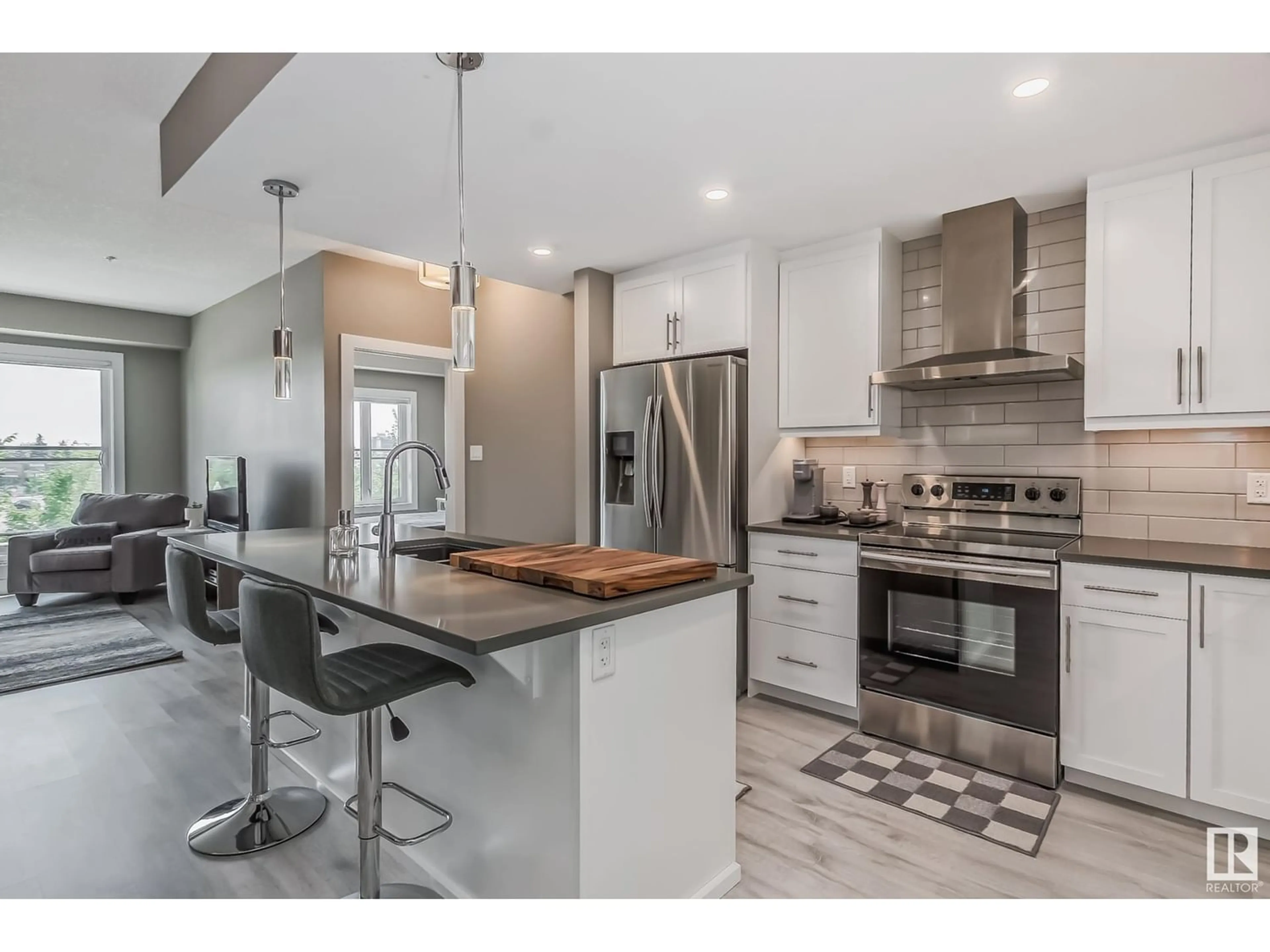 Contemporary kitchen for #327 524 GRIESBACH PR NW, Edmonton Alberta T5E6X2