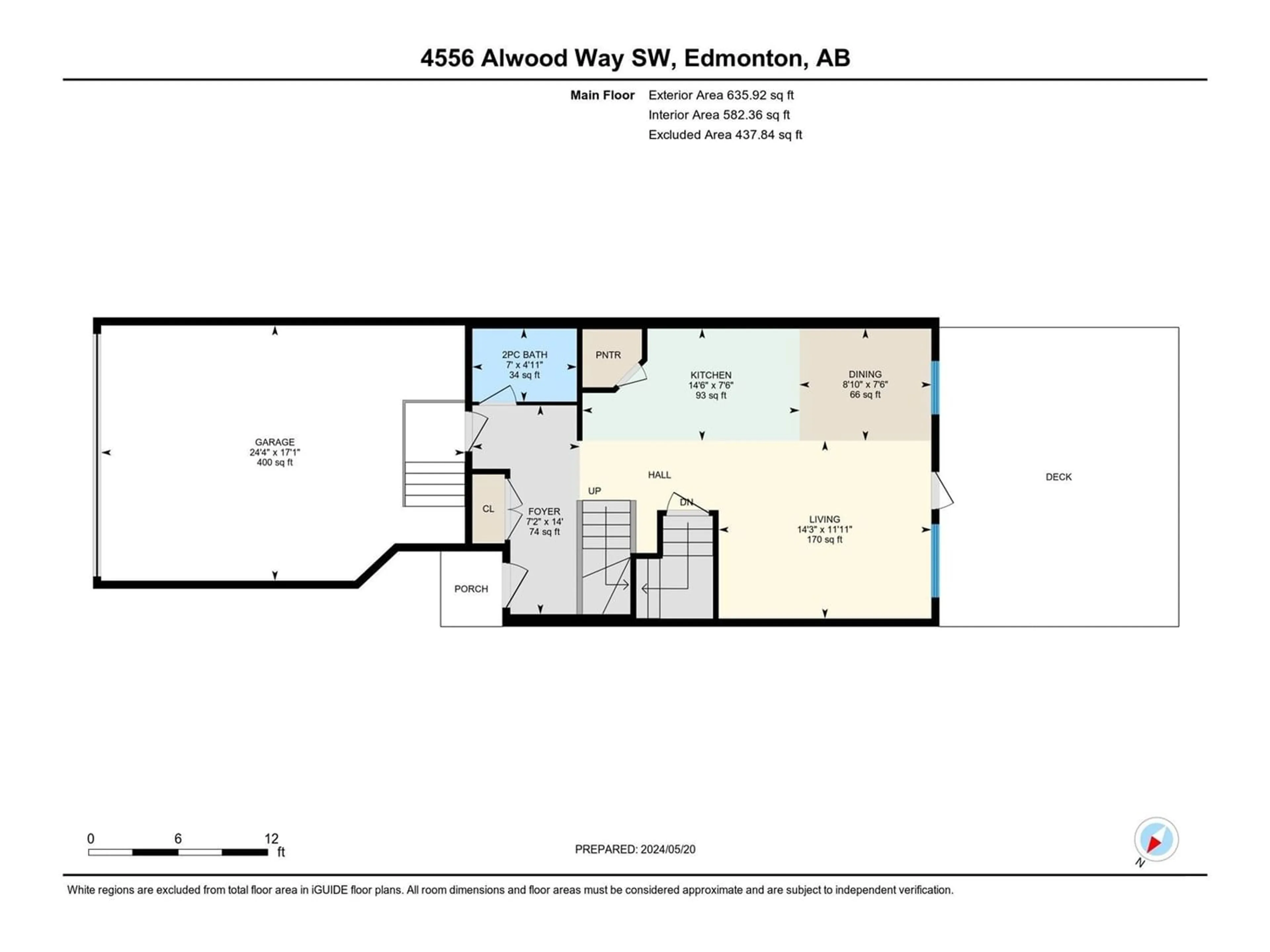 Floor plan for 4556 ALWOOD WY SW, Edmonton Alberta T6W1A8