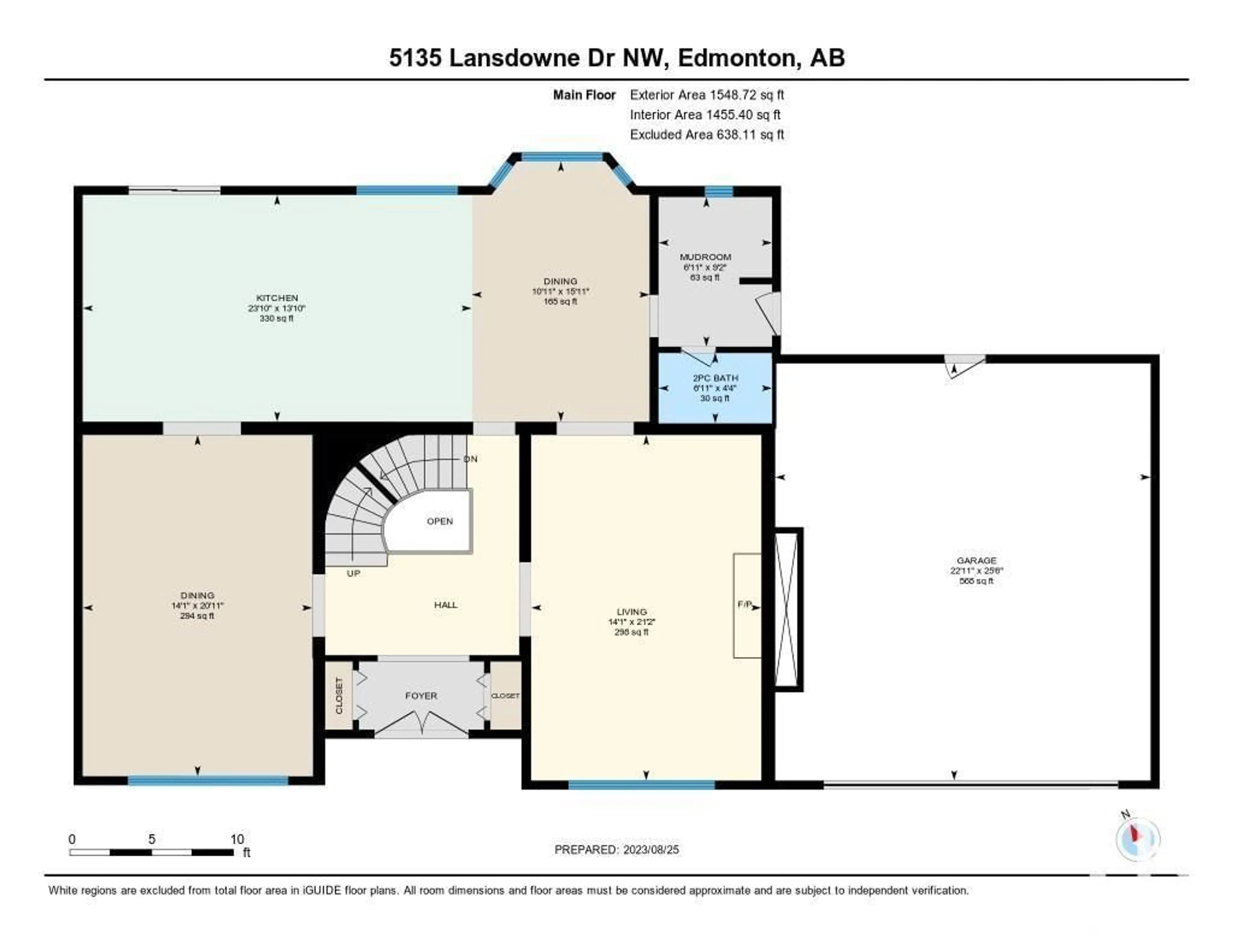 Floor plan for 5135 LANSDOWNE DR NW, Edmonton Alberta T6H4L1