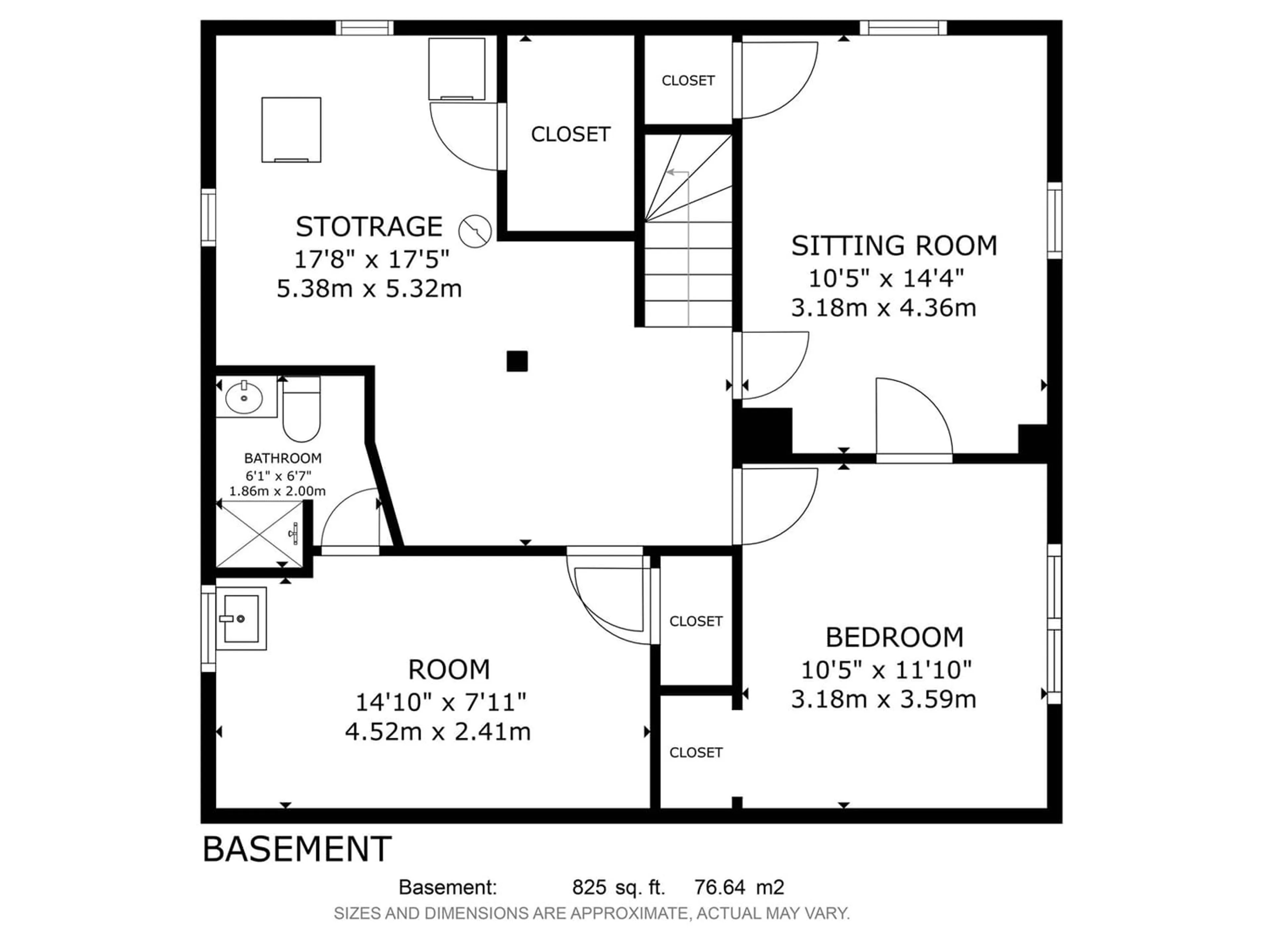 Floor plan for 14435 STONY PLAIN RD NW, Edmonton Alberta T5N3R8