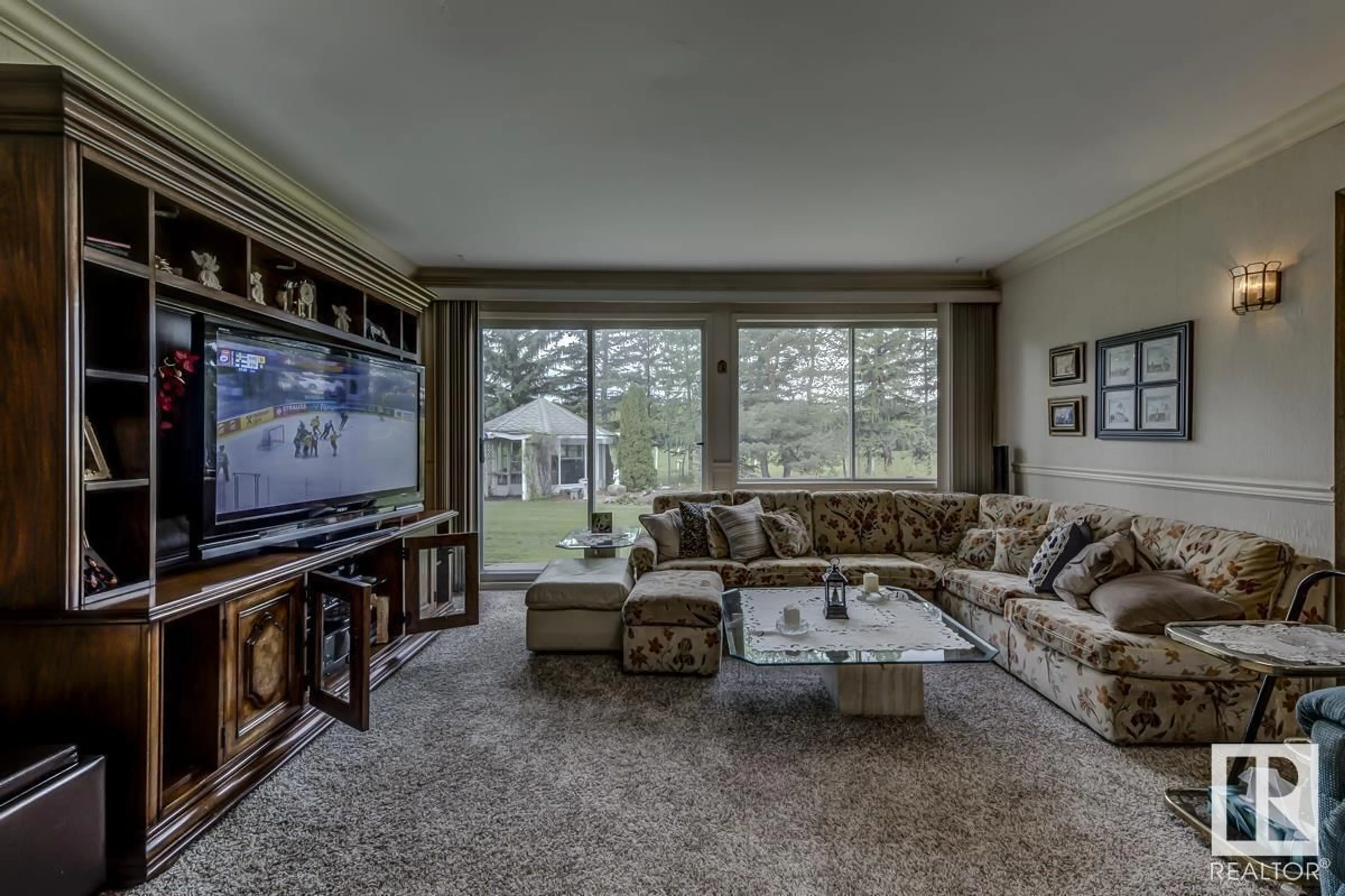 Living room, carpet floors for 11250 50 AV SW SW, Edmonton Alberta T6H4N7