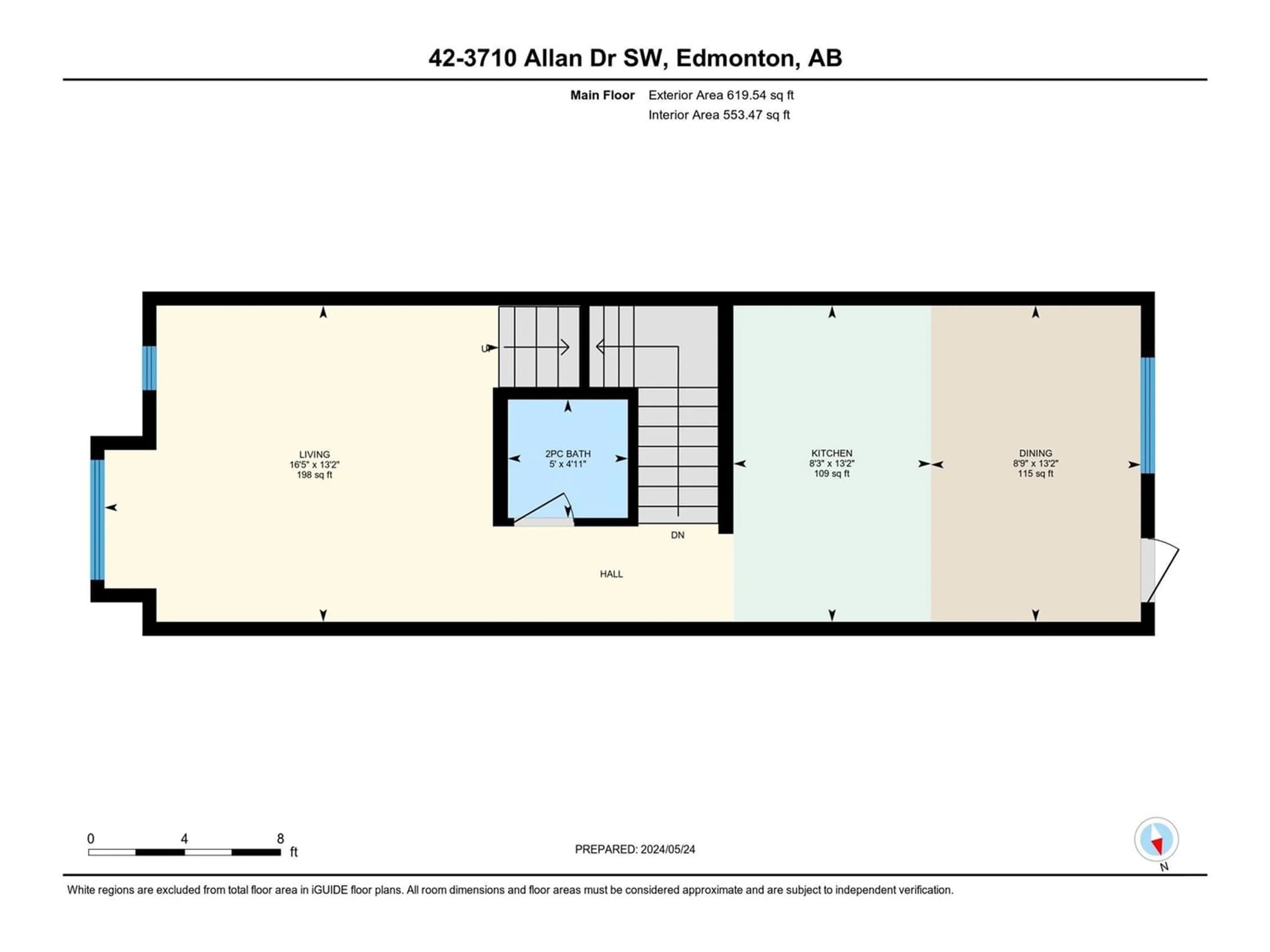 Floor plan for #42 3710 ALLAN DR SW, Edmonton Alberta T6W2C4