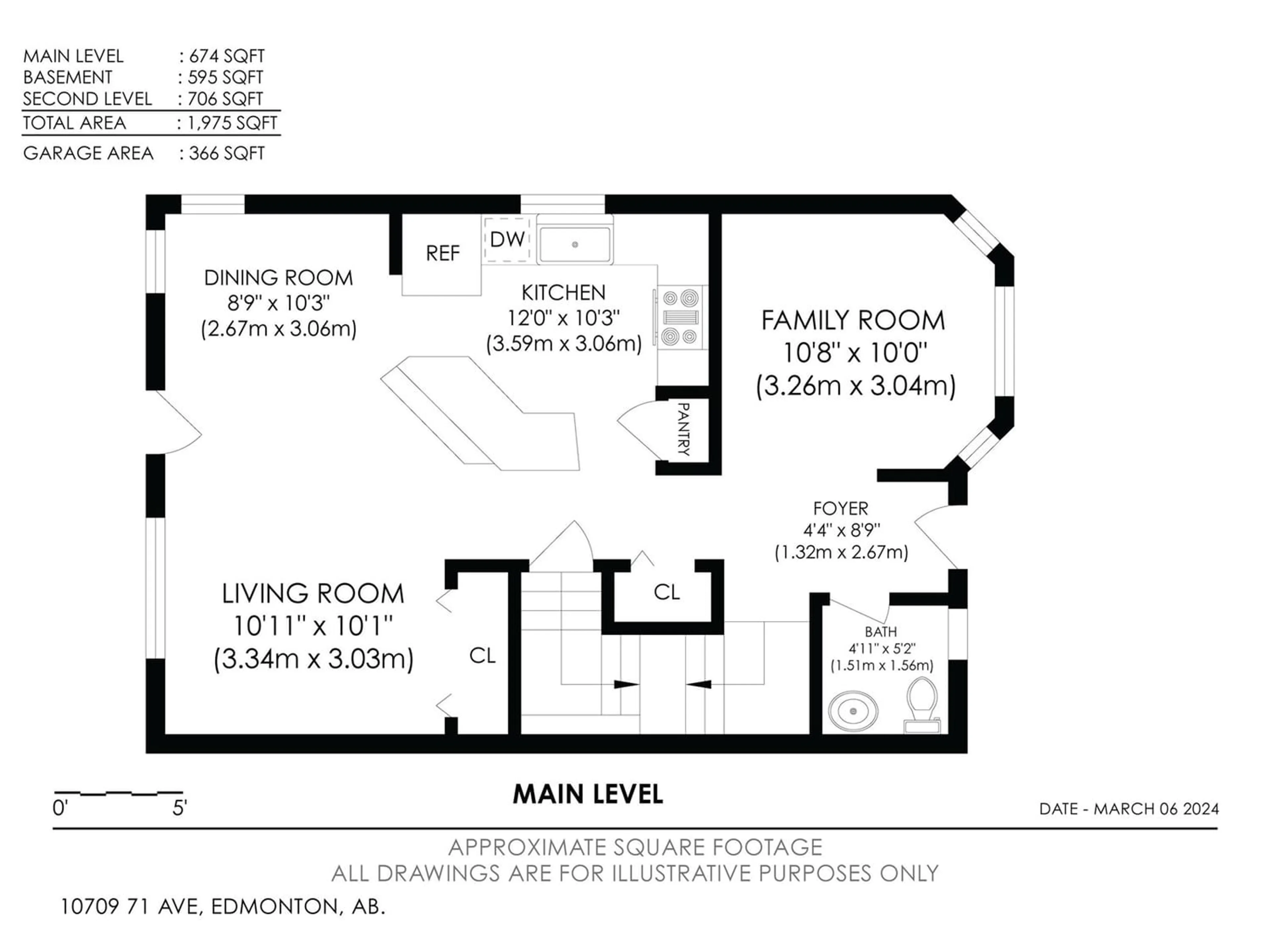Floor plan for 10709 71 AV NW, Edmonton Alberta T6E0X5