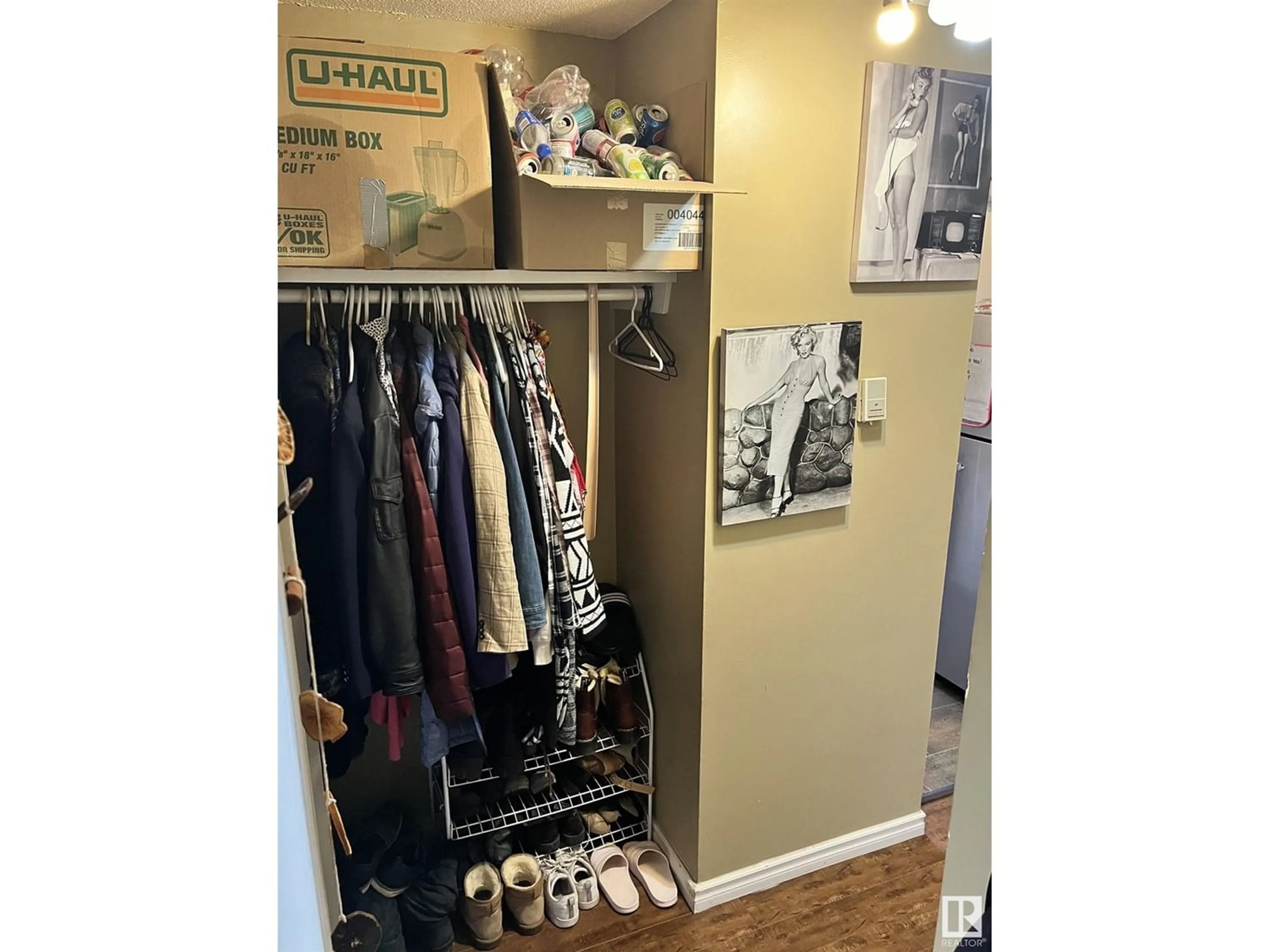 Storage room or clothes room or walk-in closet for #204 9116 106 AV NW, Edmonton Alberta T5H0M9