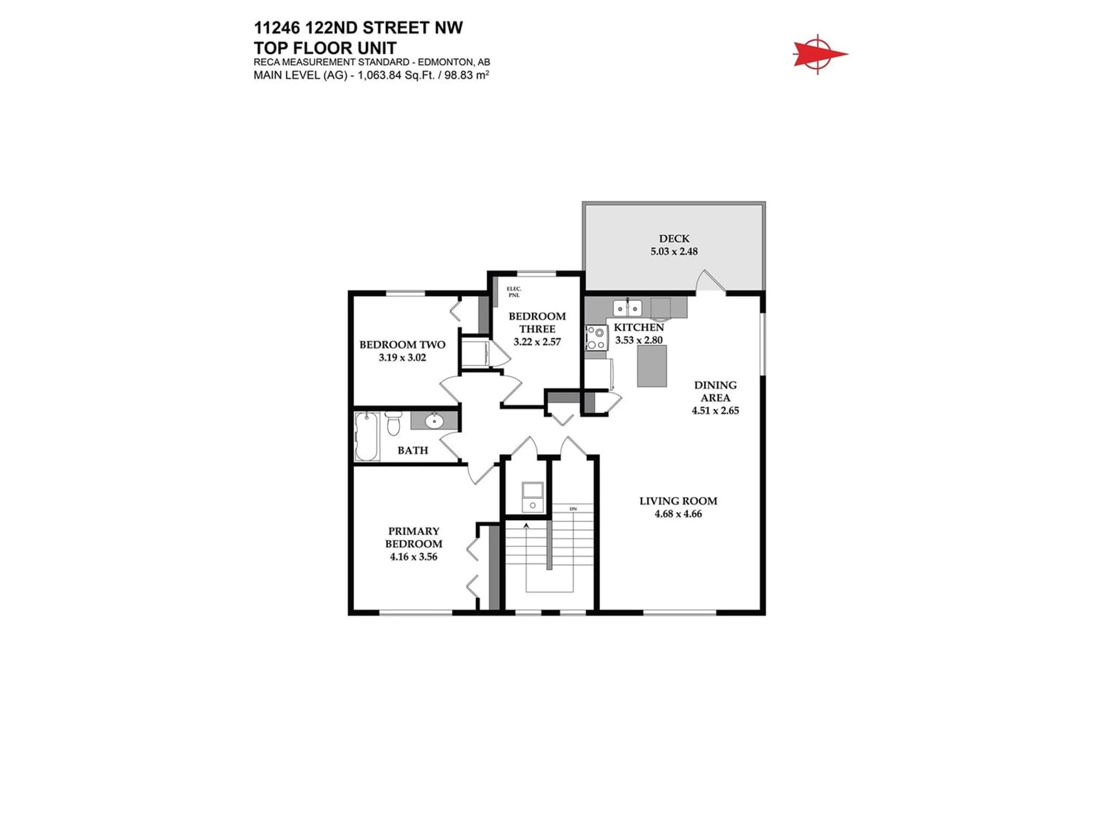 Floor plan for 11246 122 ST NW, Edmonton Alberta T5M0B7