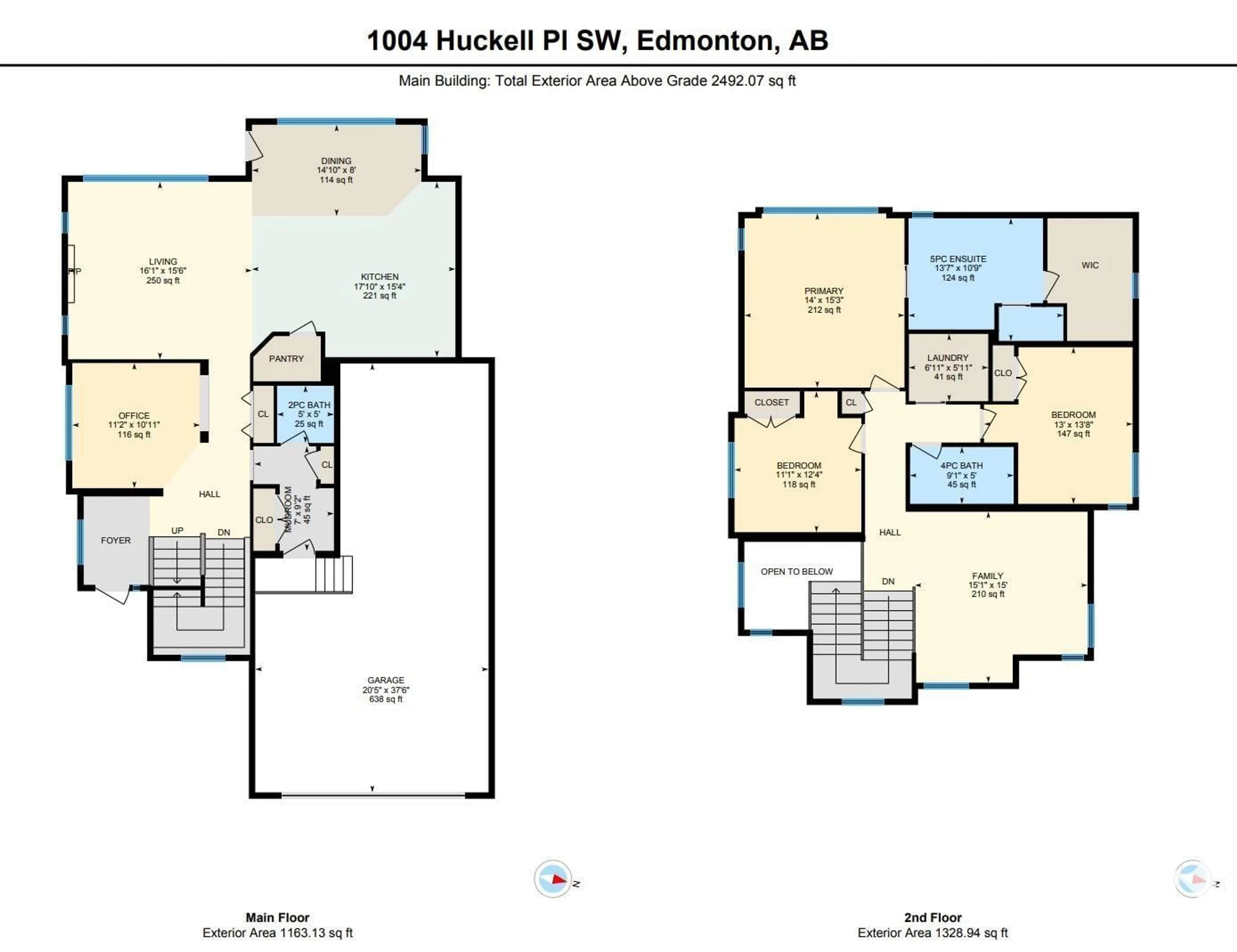 Floor plan for 1004 Huckell PL SW, Edmonton Alberta T6W3B7