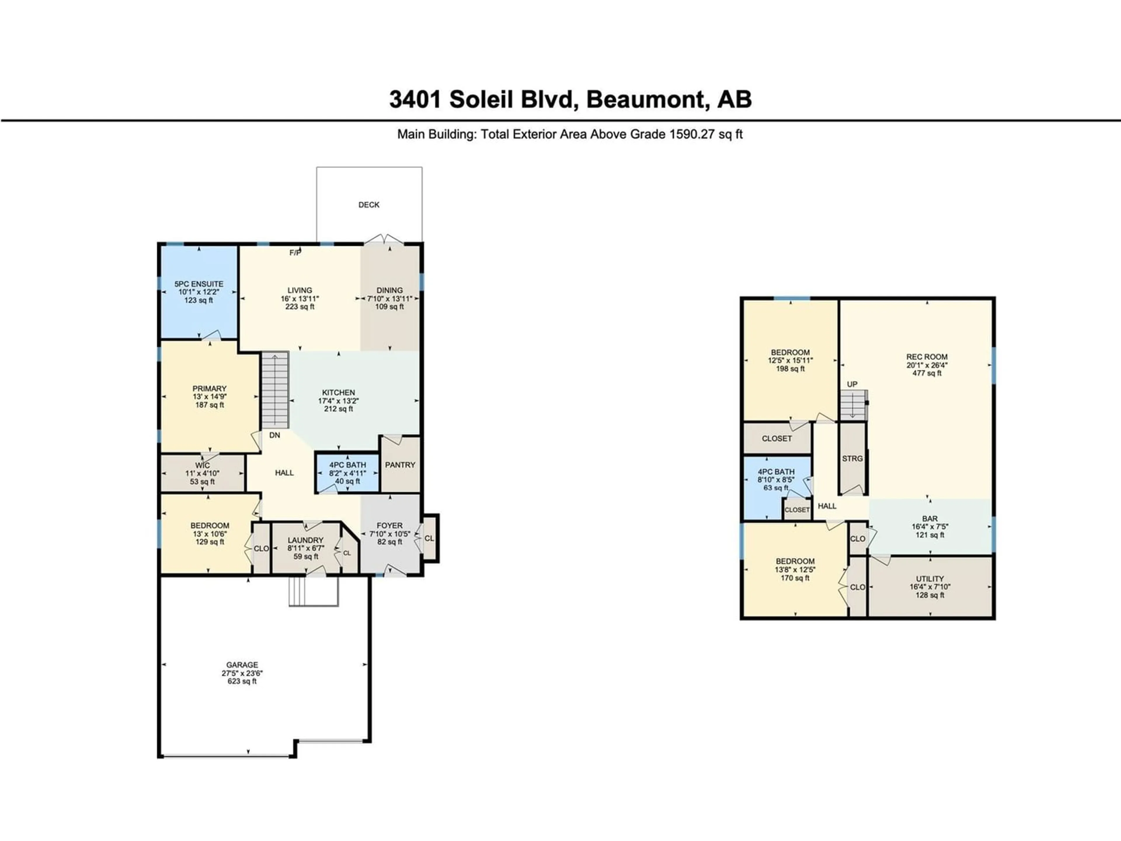Floor plan for 3401 SOLEIL BV, Beaumont Alberta T4X2X9