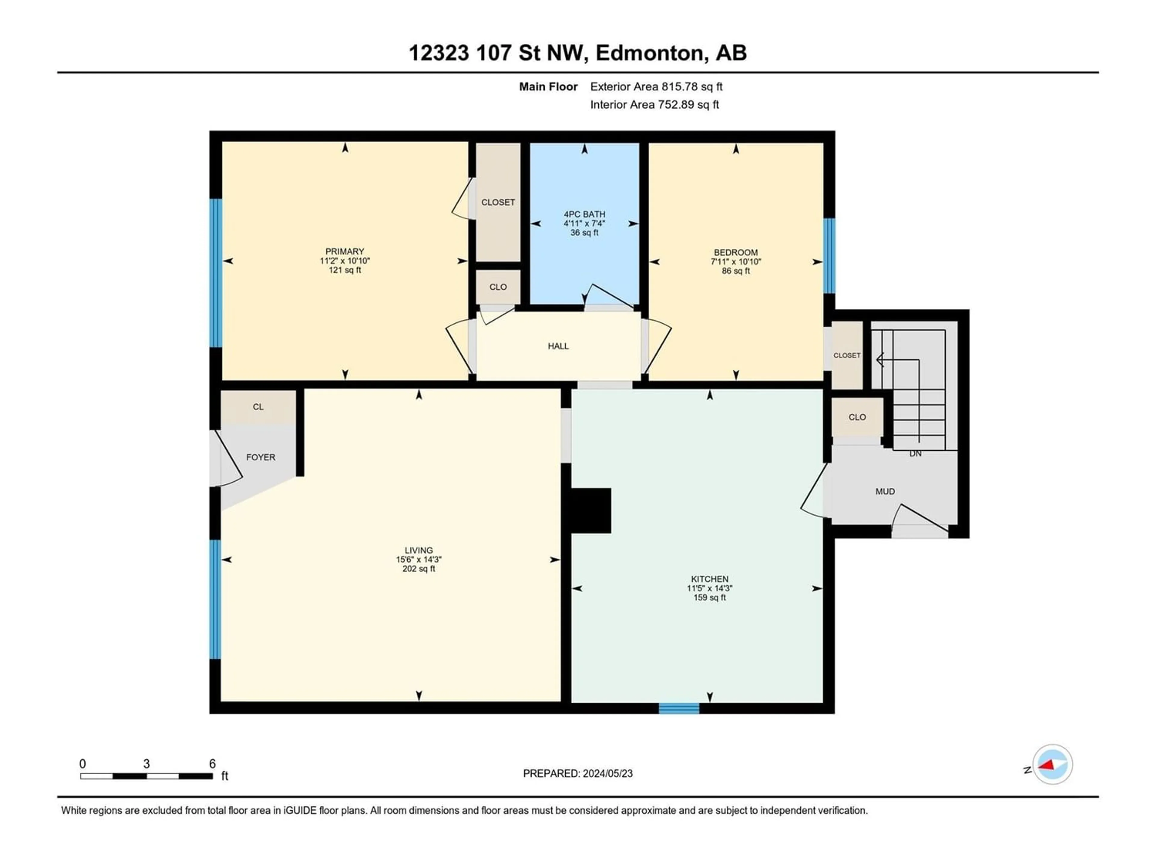 Floor plan for 12323 107 ST NW, Edmonton Alberta T5G2T1