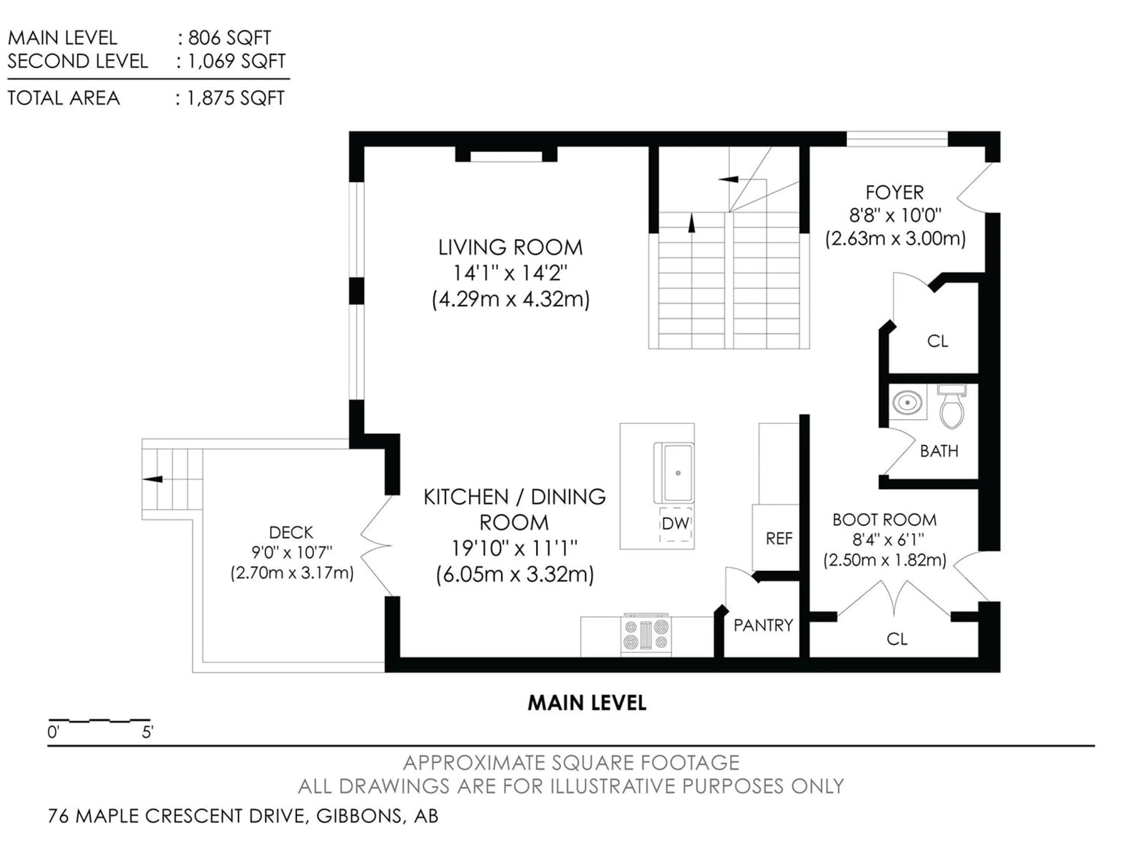 Floor plan for 76 Maple CR, Gibbons Alberta T0A1N0