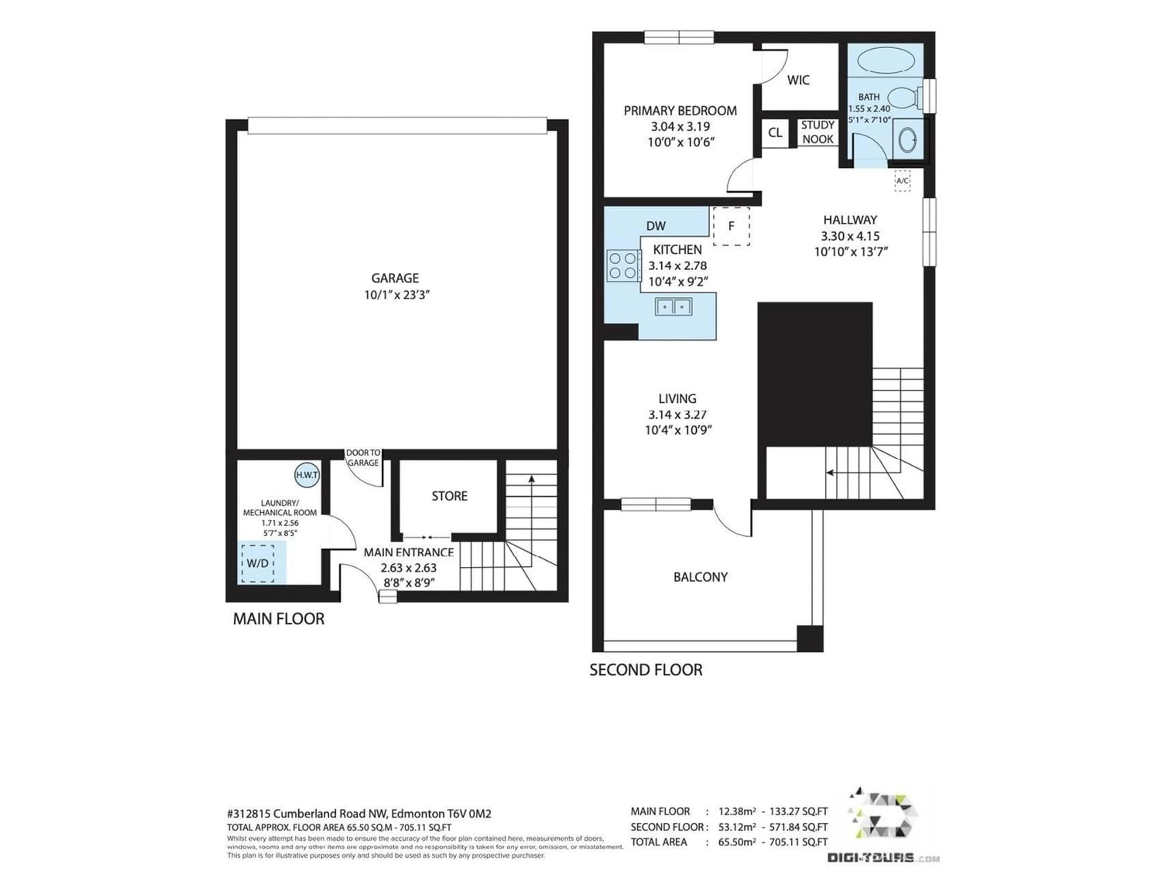 Floor plan for #3 12815 CUMBERLAND RD NW, Edmonton Alberta T6V0M2