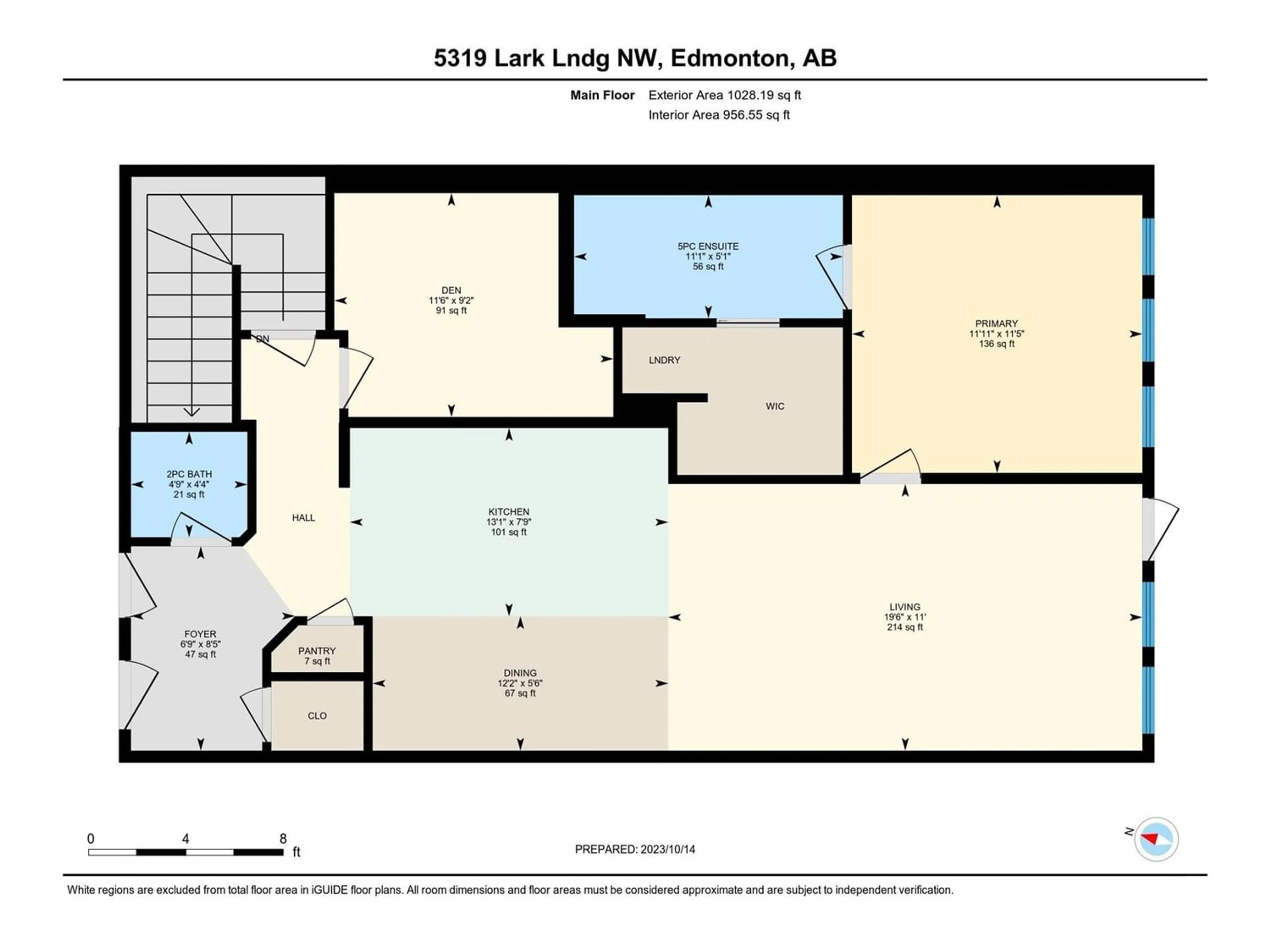 Floor plan for 5319 LARK LD NW, Edmonton Alberta T5S0P2